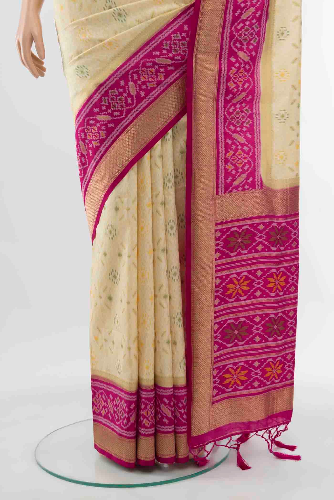 Cream Art Silk Saree - Image 3