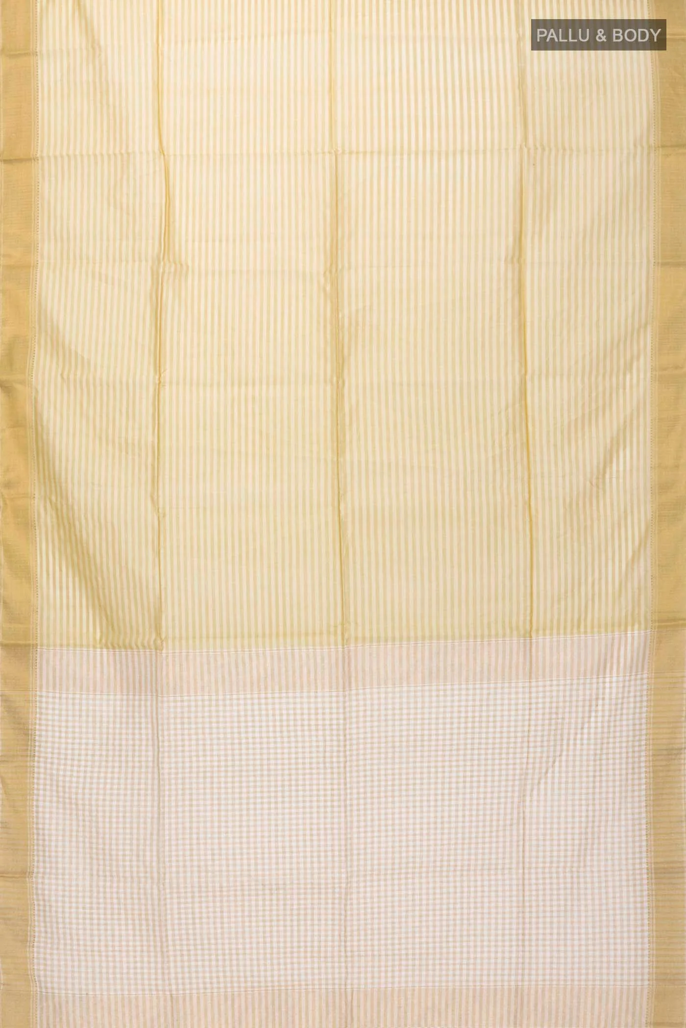 Cream Maheshwari Silk Cotton Saree - Image 5