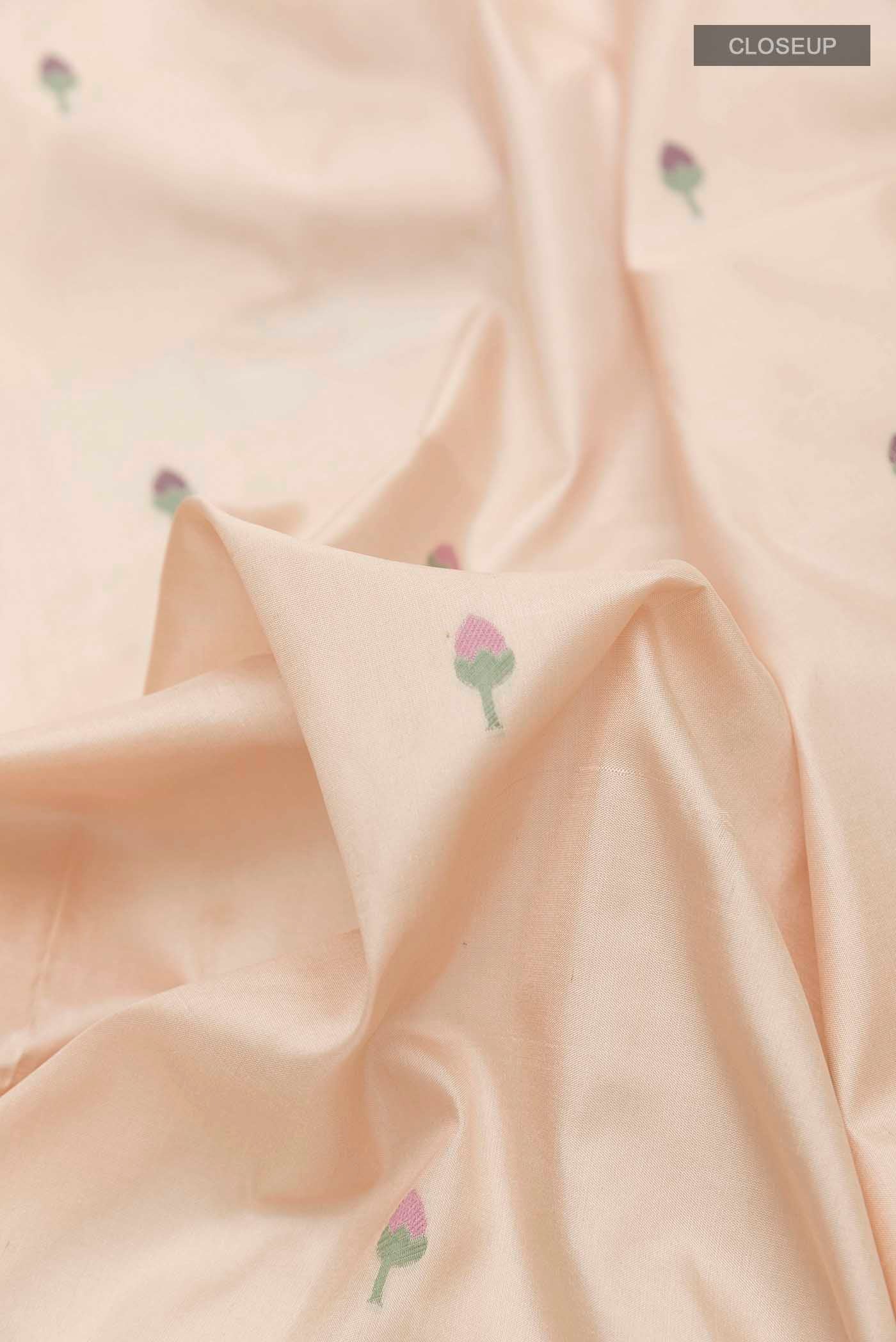 Cream Banarasi Silk Saree - Image 2