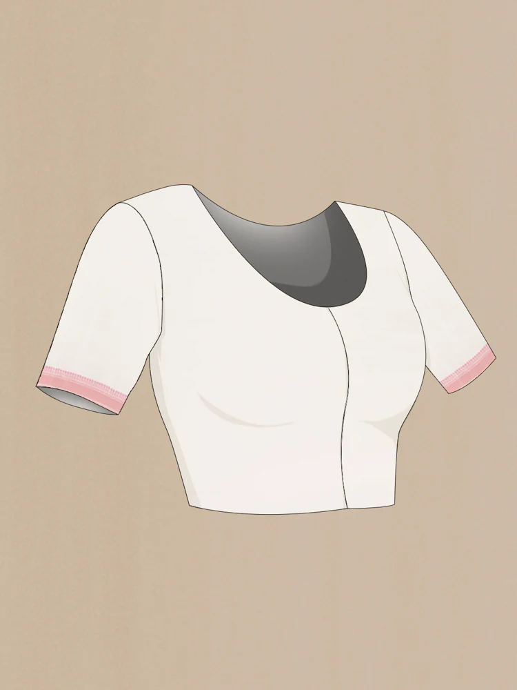 Cream Banarasi Silk Saree - Image 4