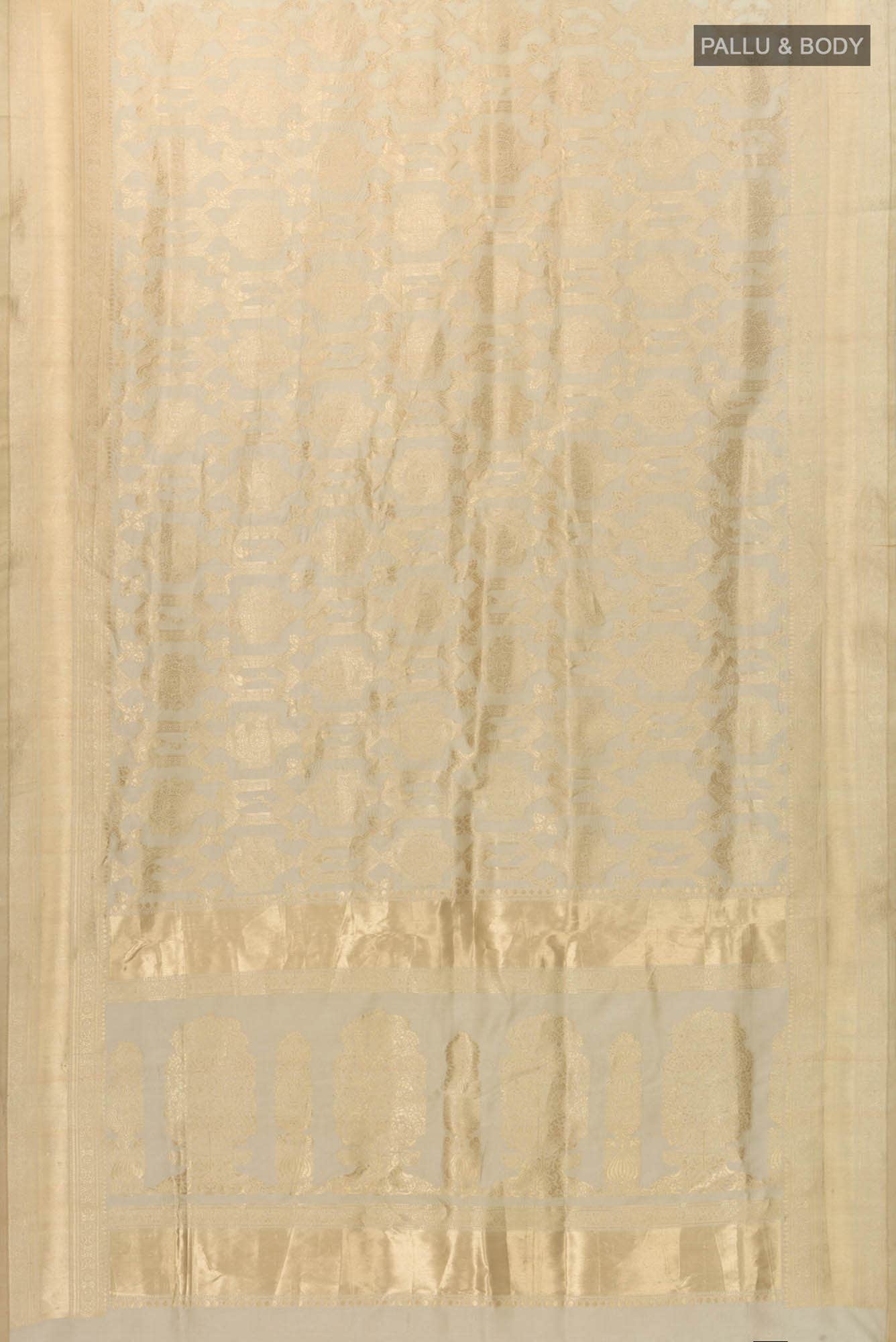 Priyasambad-Cream Banarasi Silk Saree - Image 6