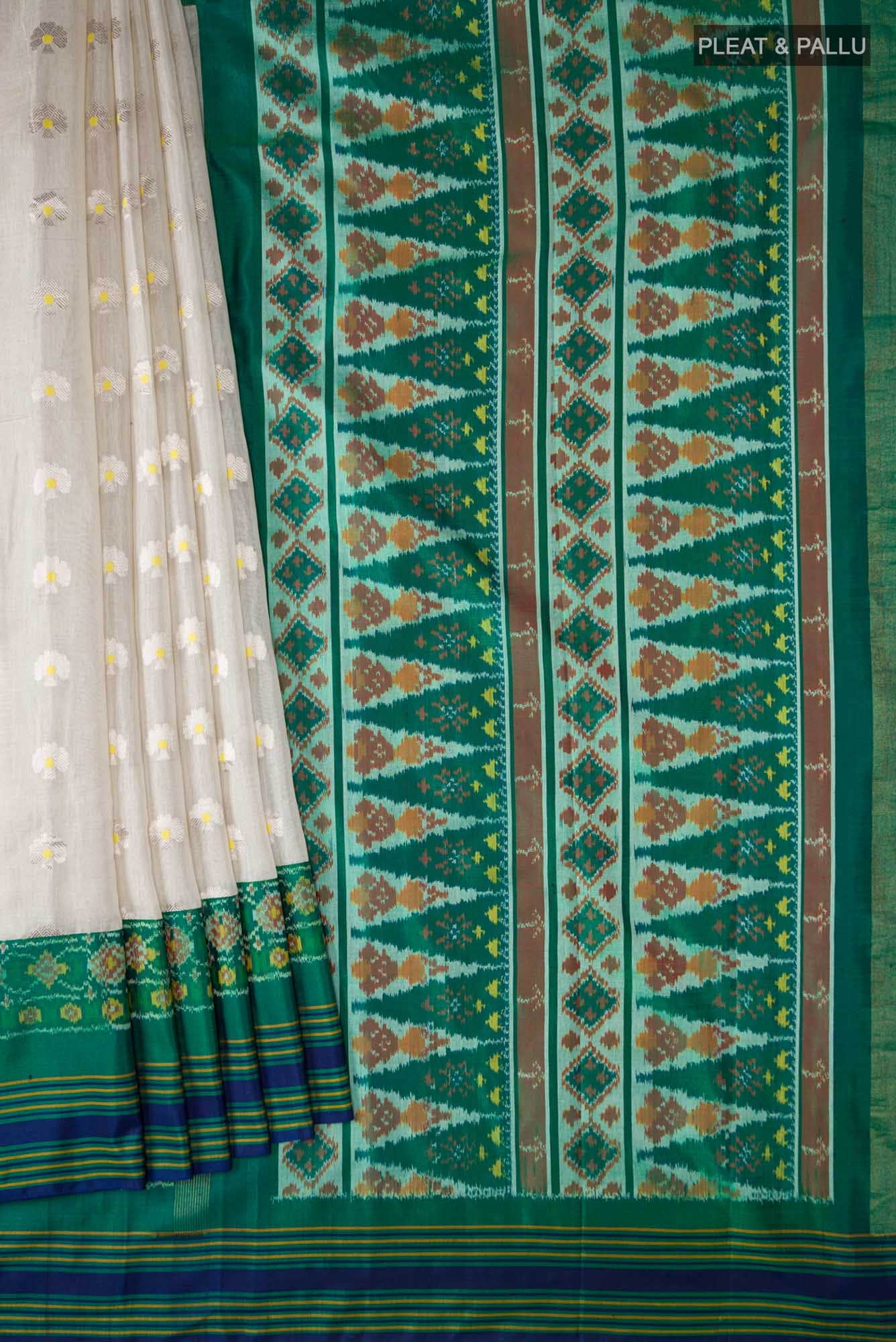 Cream Chanderi Silk Saree - Image 2