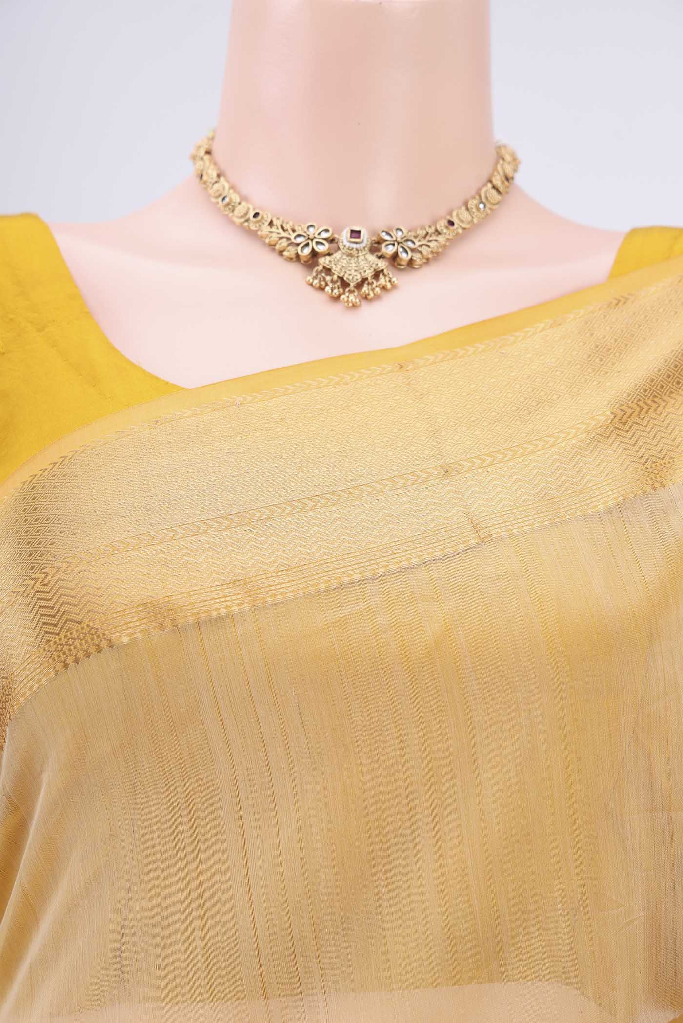 Sandal Maheshwari Silk Cotton Saree - Image 2