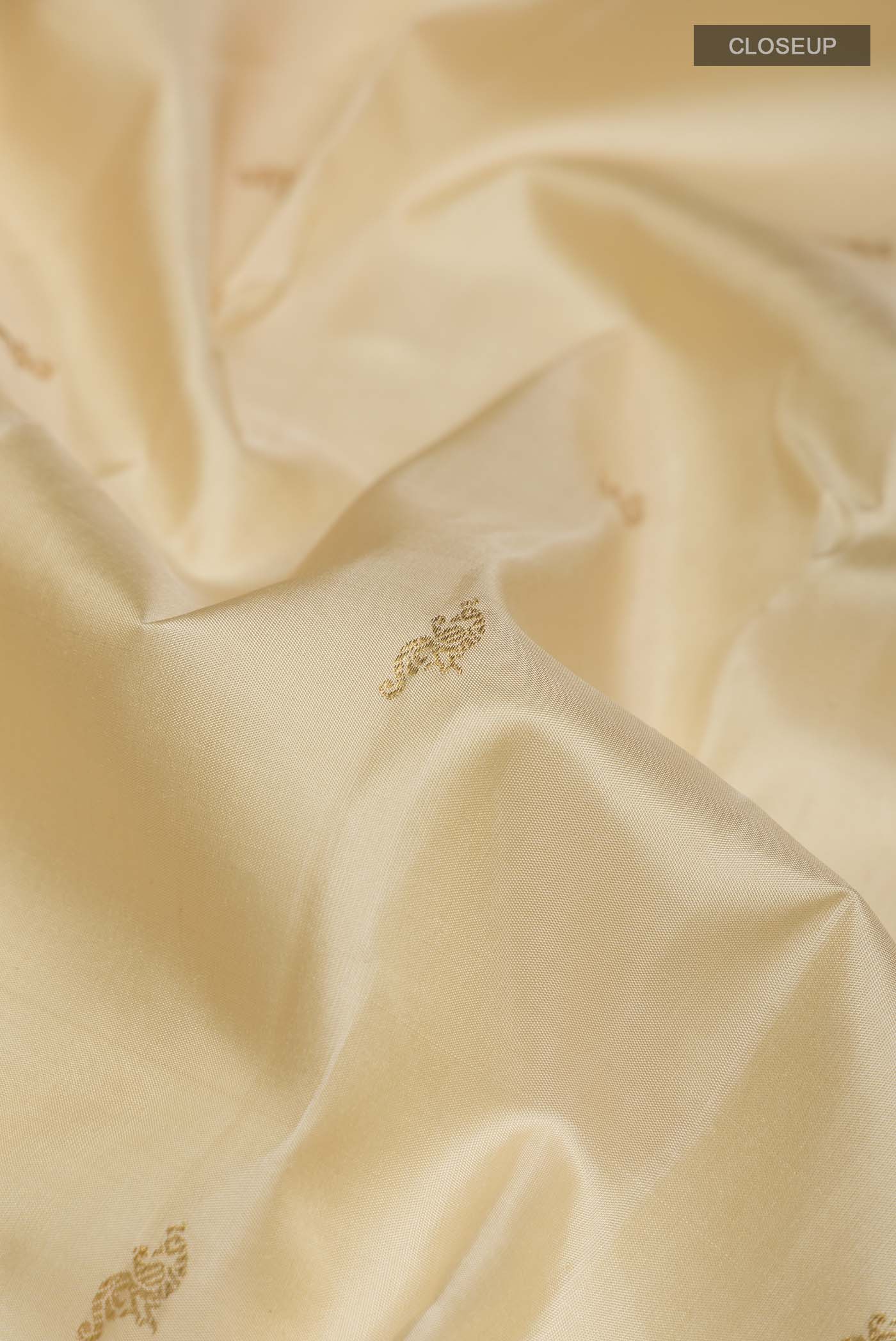 Cream Kanjivaram Silk Saree - Image 2