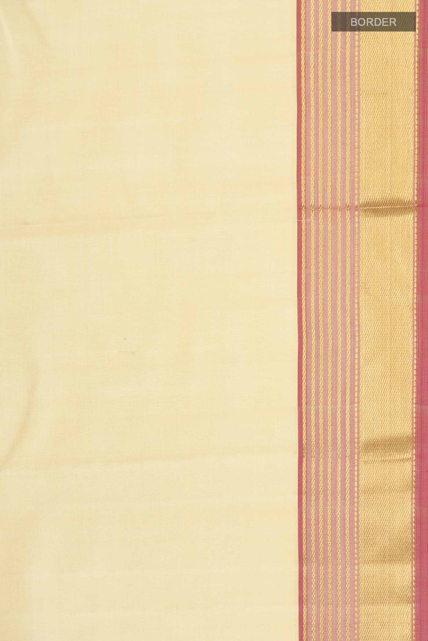Sandal Kanjivaram Silk Saree - Image 3