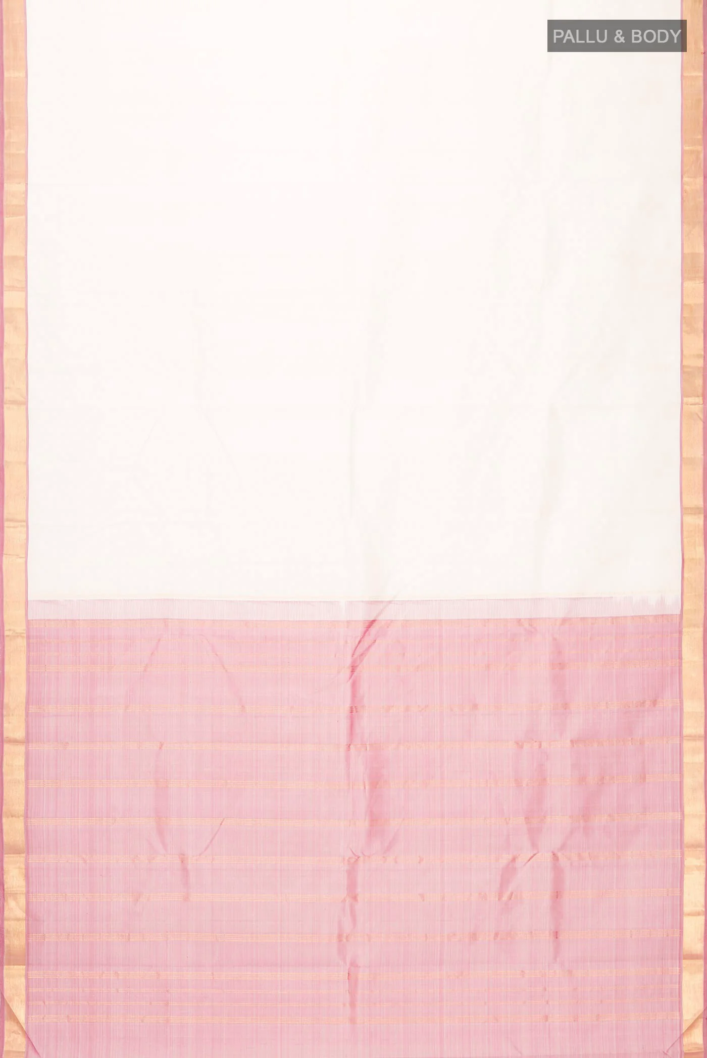 Cream Kanjivaram Silk Saree - Image 6