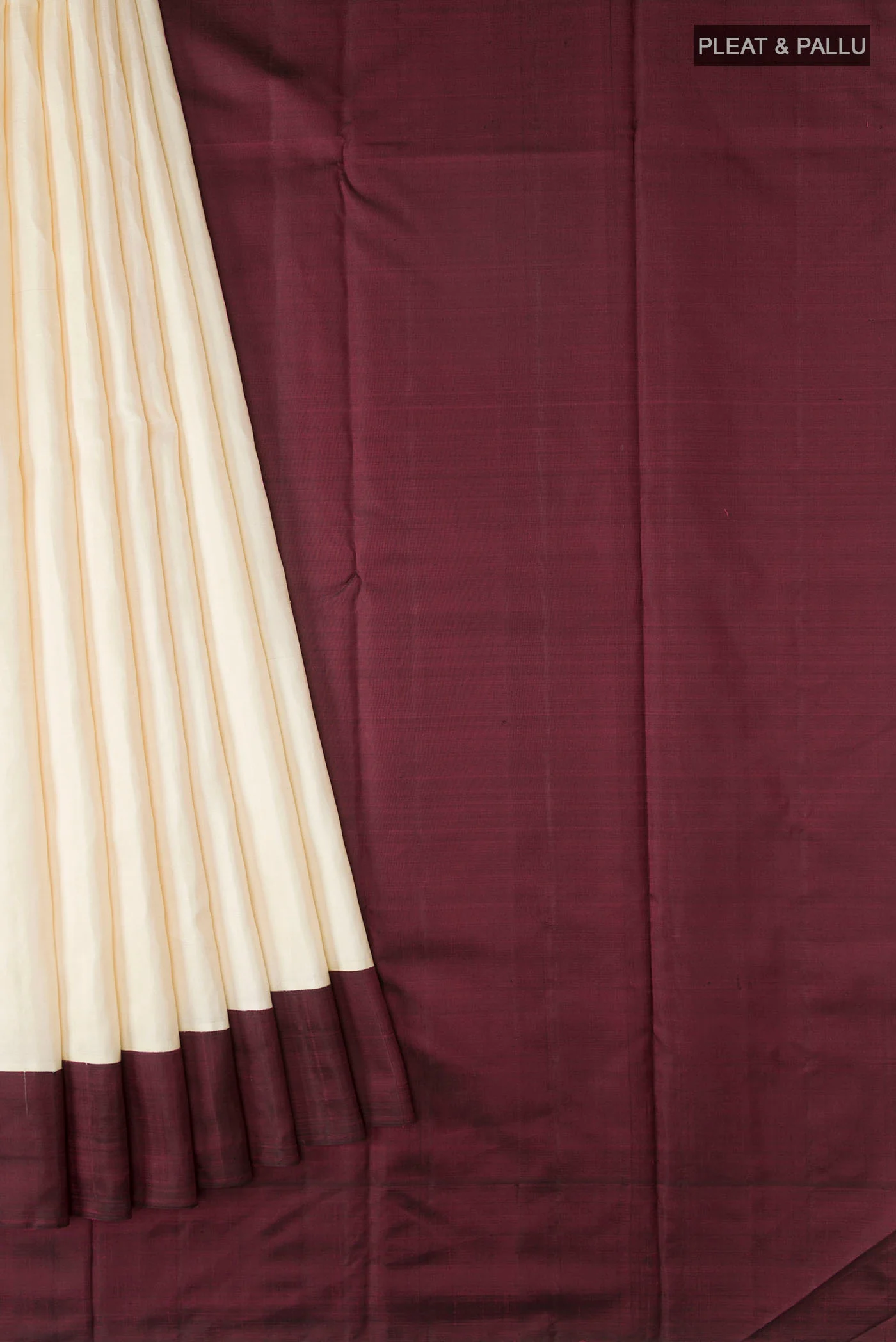 Cream Kanjivaram Silk Saree - Image 4