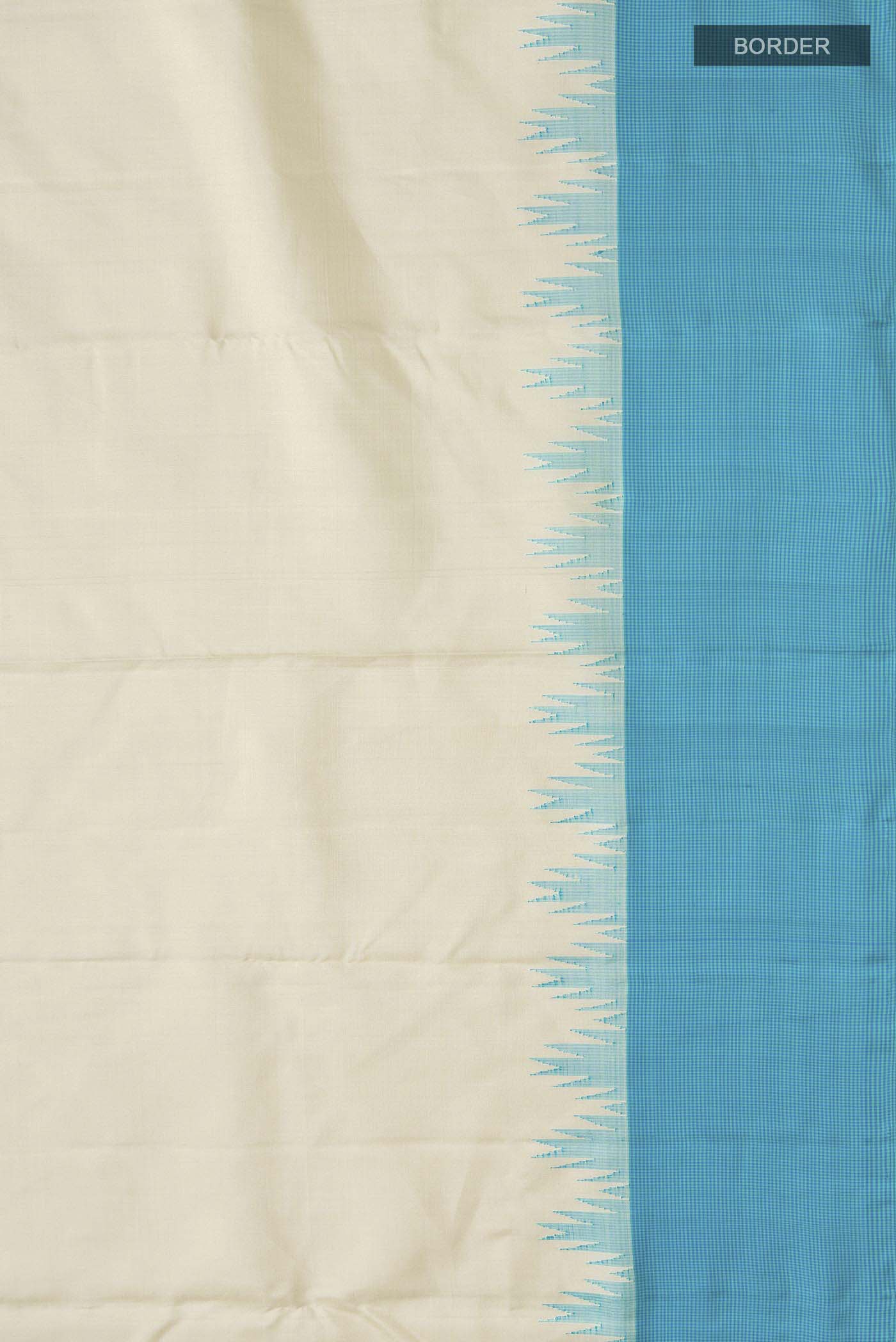 Cream Kanjivaram Silk Saree - Image 3