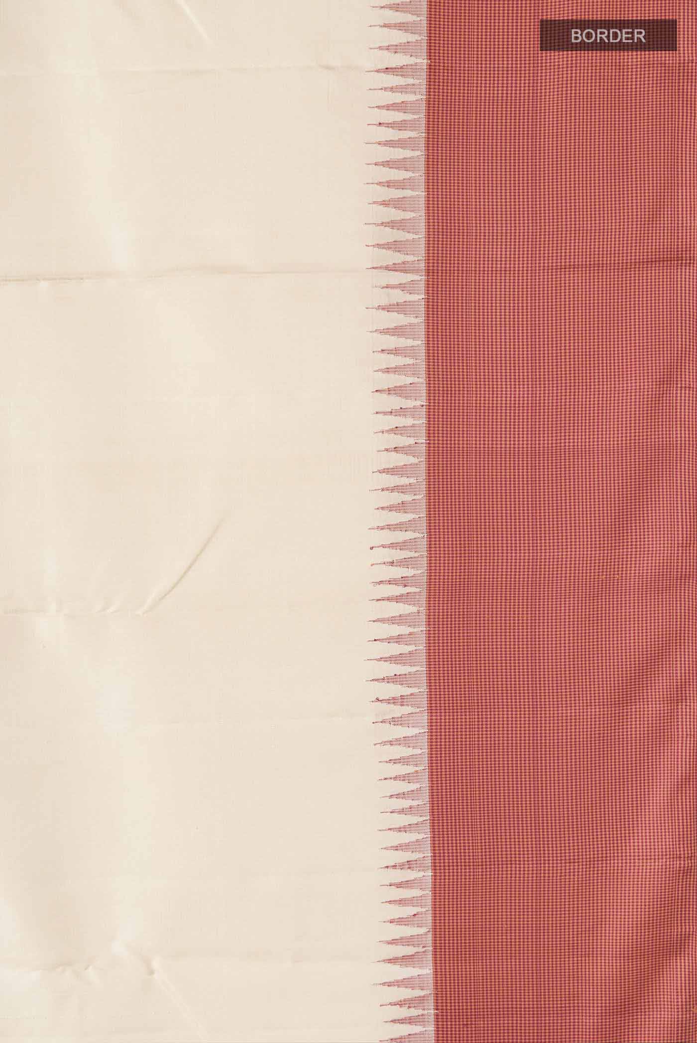 Cream Kanjivaram Silk Saree - Image 3
