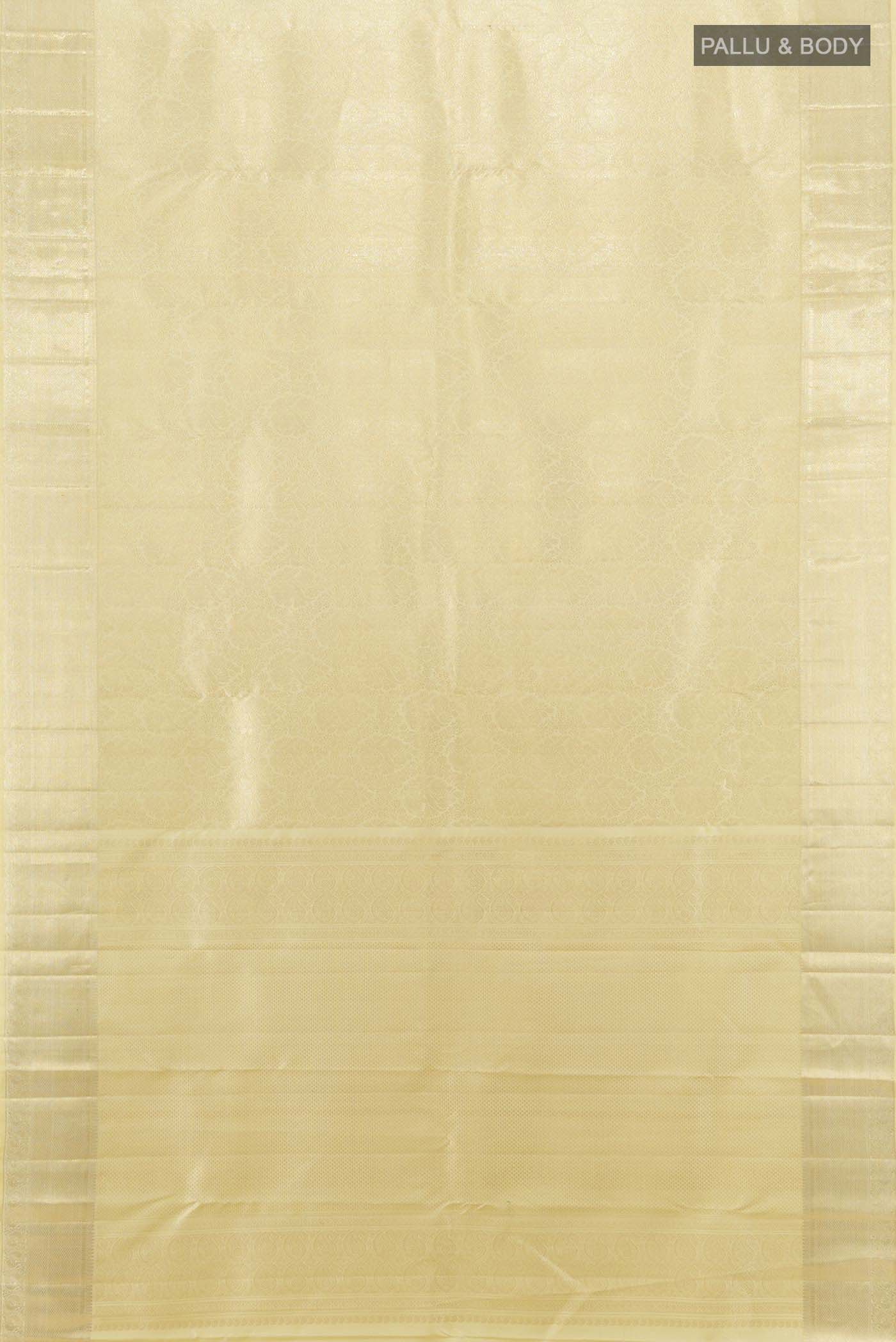 Cream Kanchipuram Silk Saree - Image 5