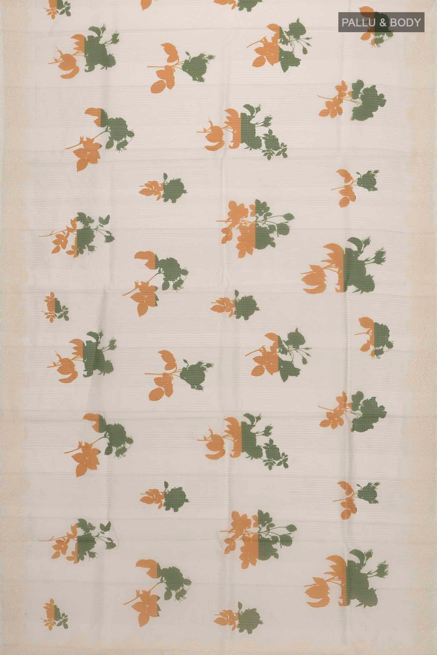 Cream Kota Cotton Saree - Image 3
