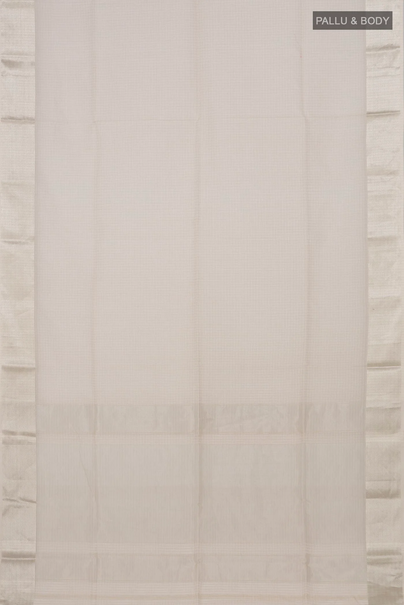 Cream Maheshwari Silk Cotton Saree - Image 5