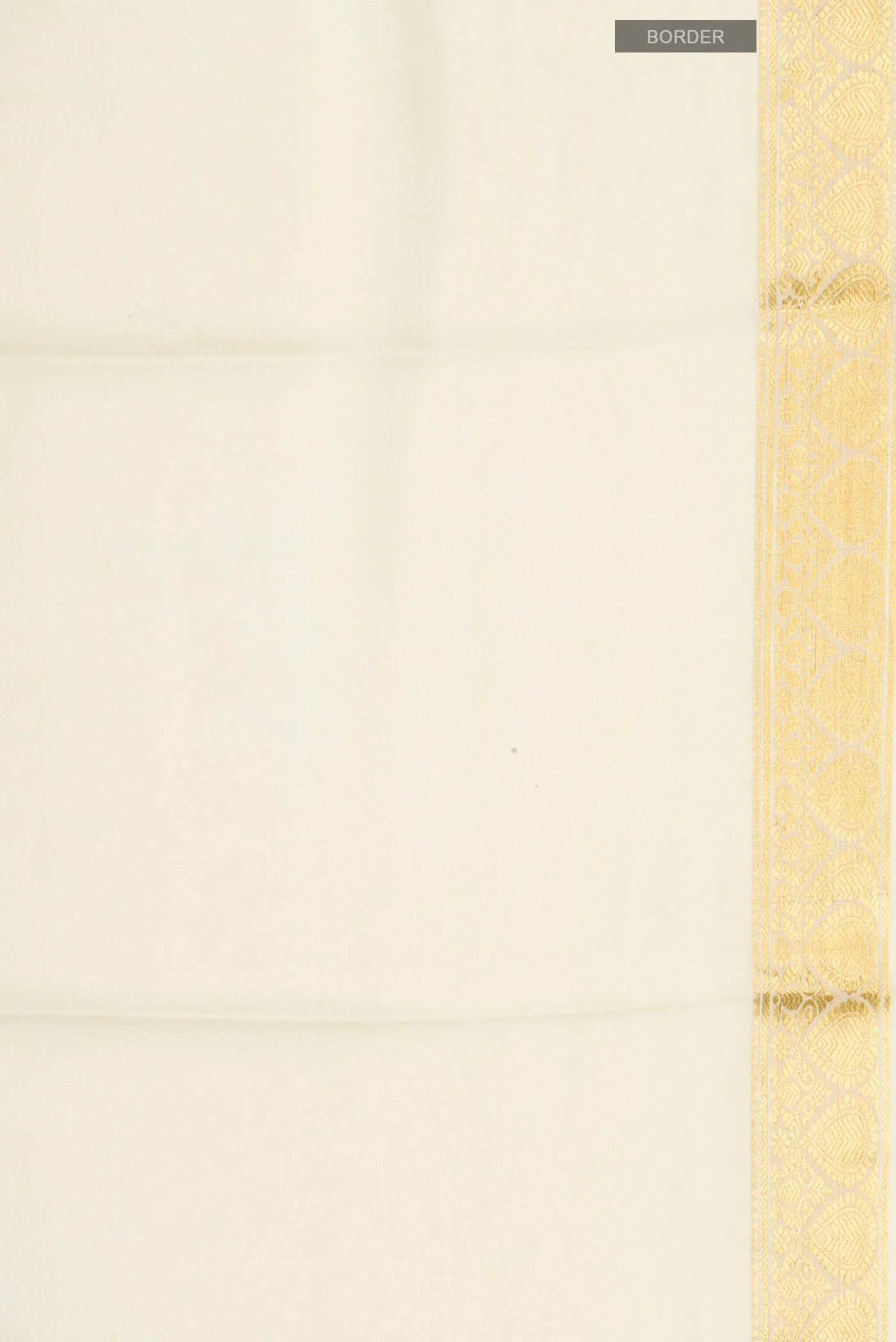 Cream Mysore Crepe Saree - Image 3