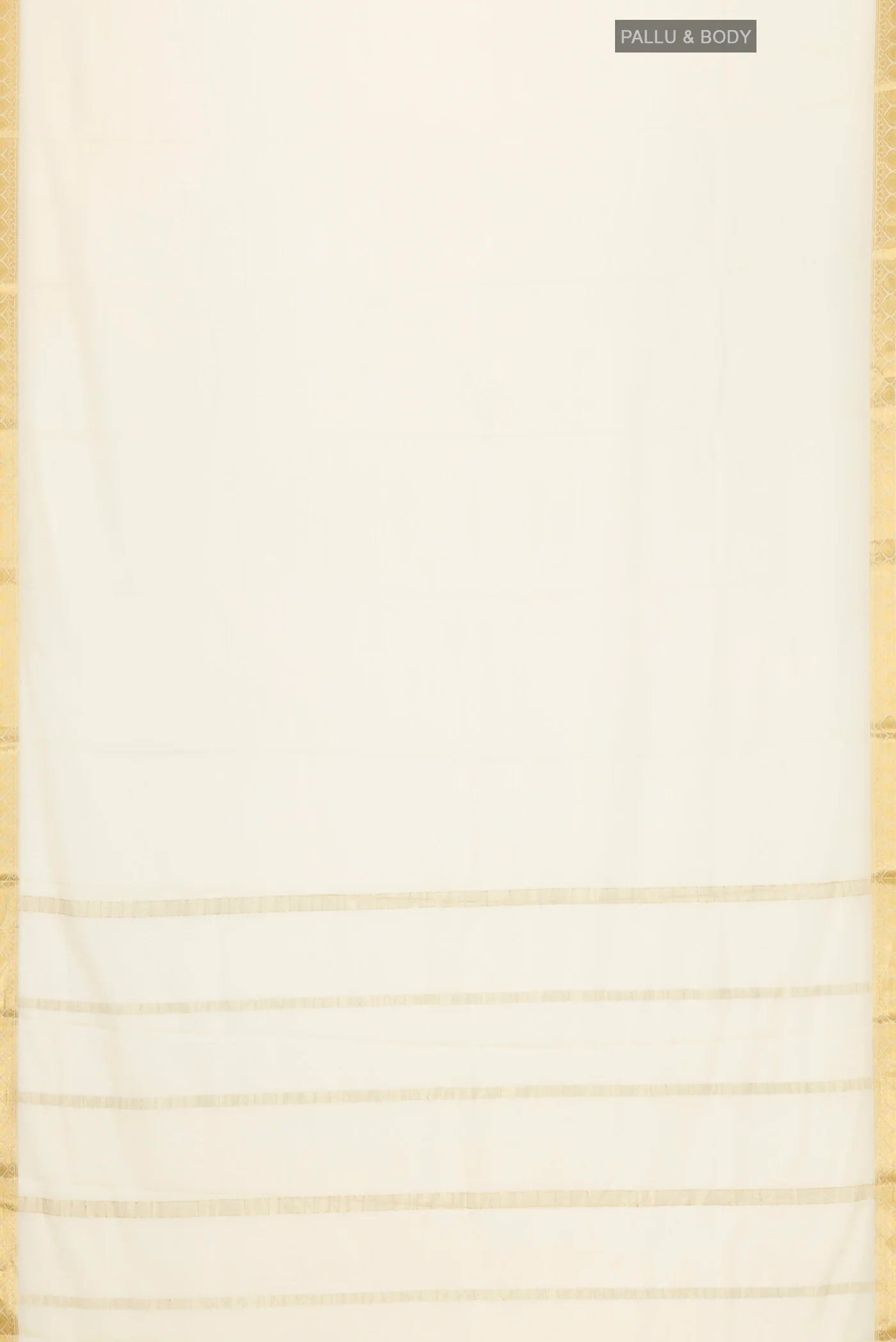 Cream Mysore Crepe Saree - Image 5
