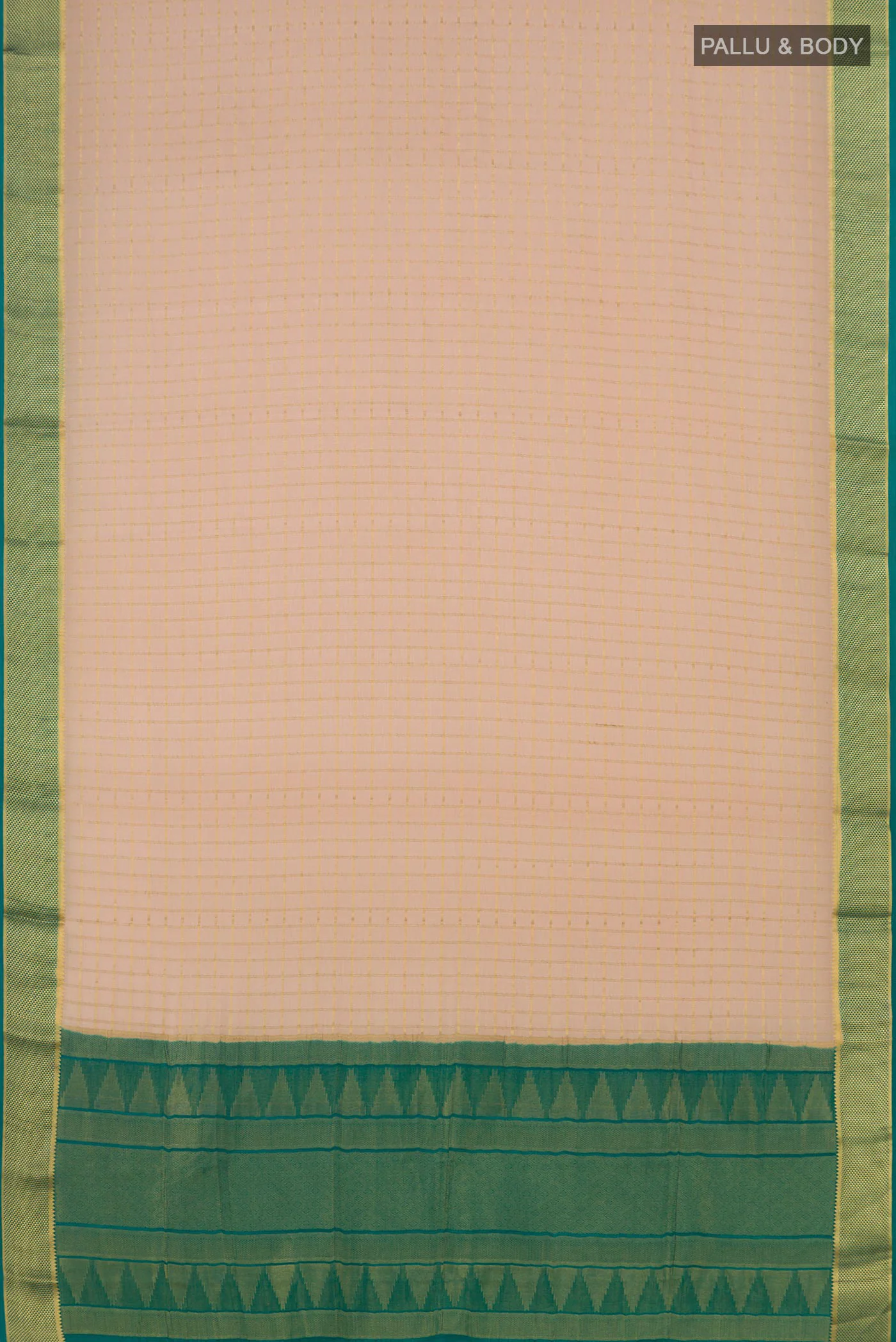 Sandal Mysore Crepe Saree - Image 5