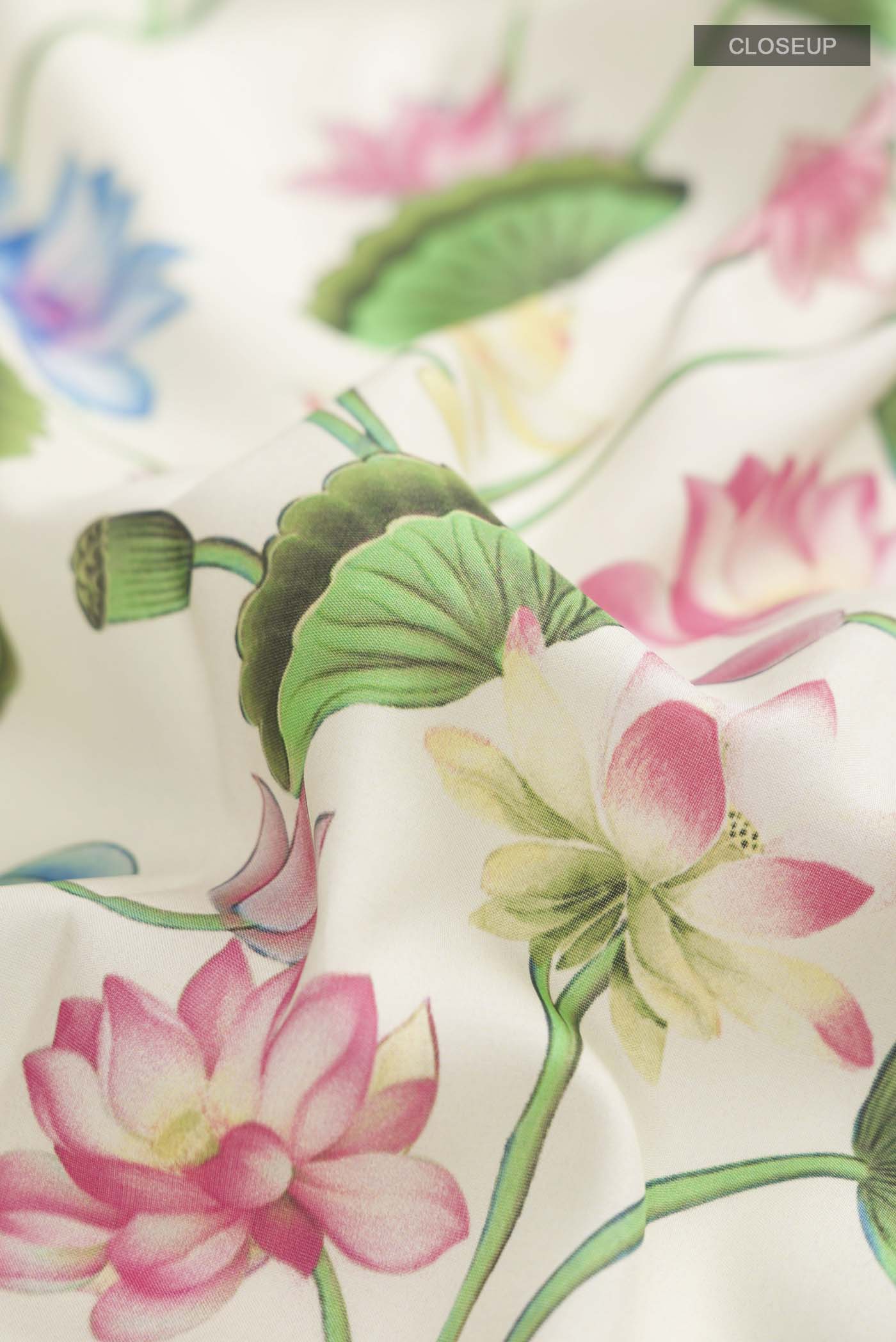 Cream Printed Silk Saree - Image 2