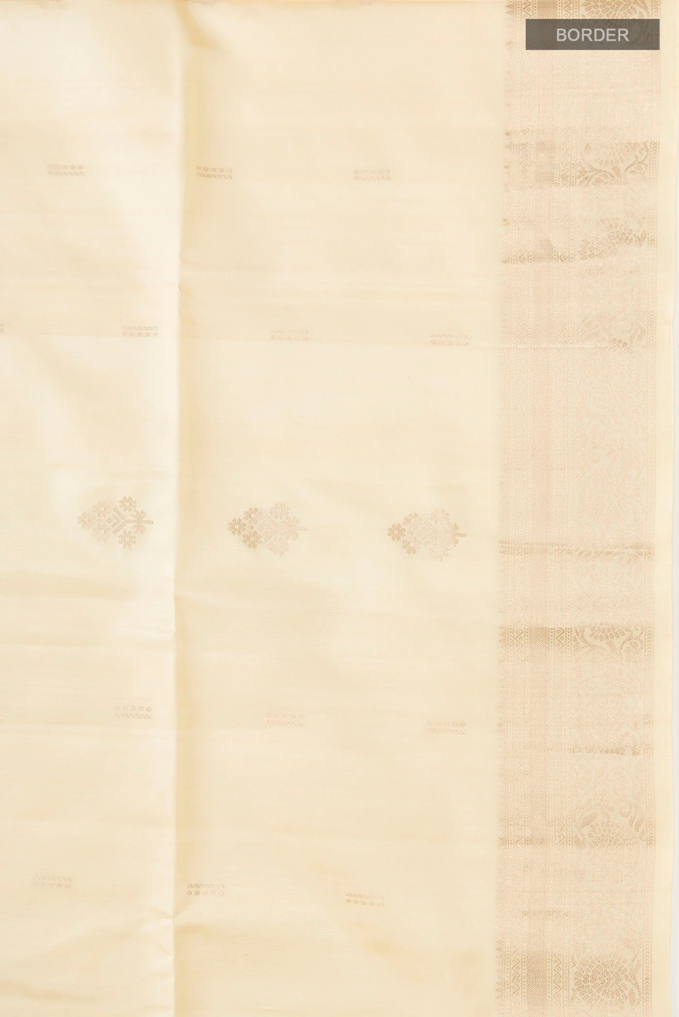 Cream Soft Silk Saree - Image 3