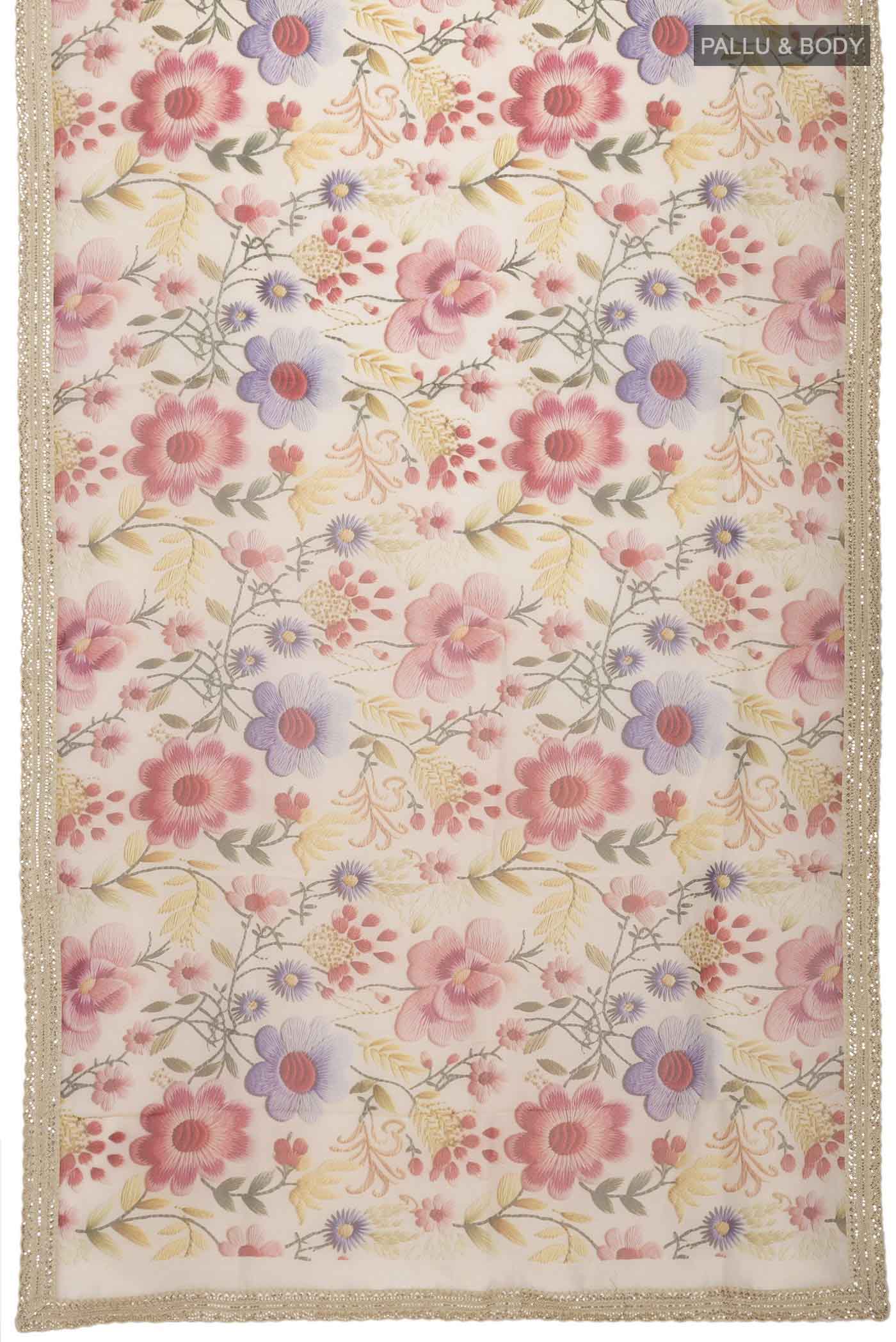 Cream Tissue Silk Saree - Image 5