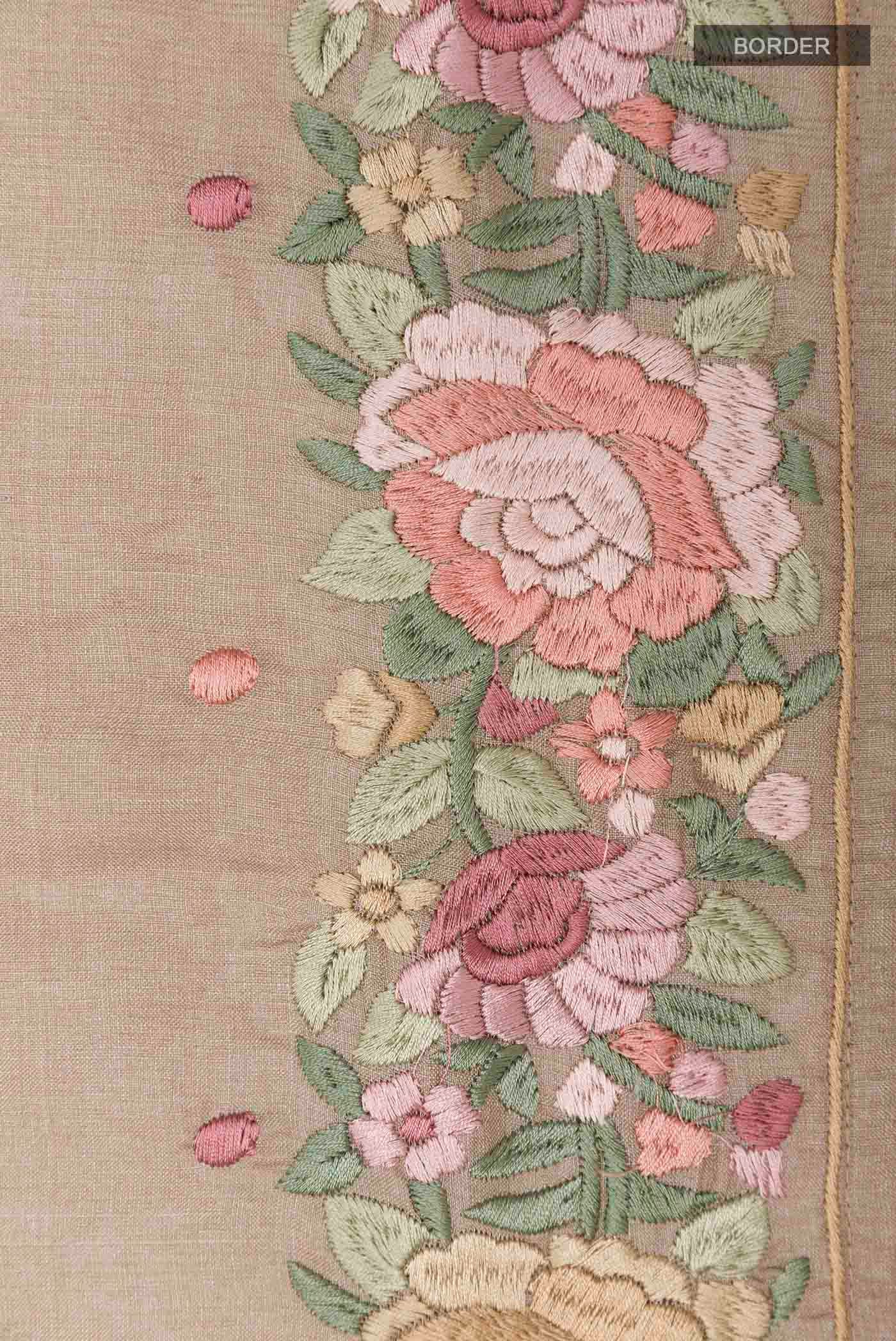 Cream Tussar Saree - Image 3