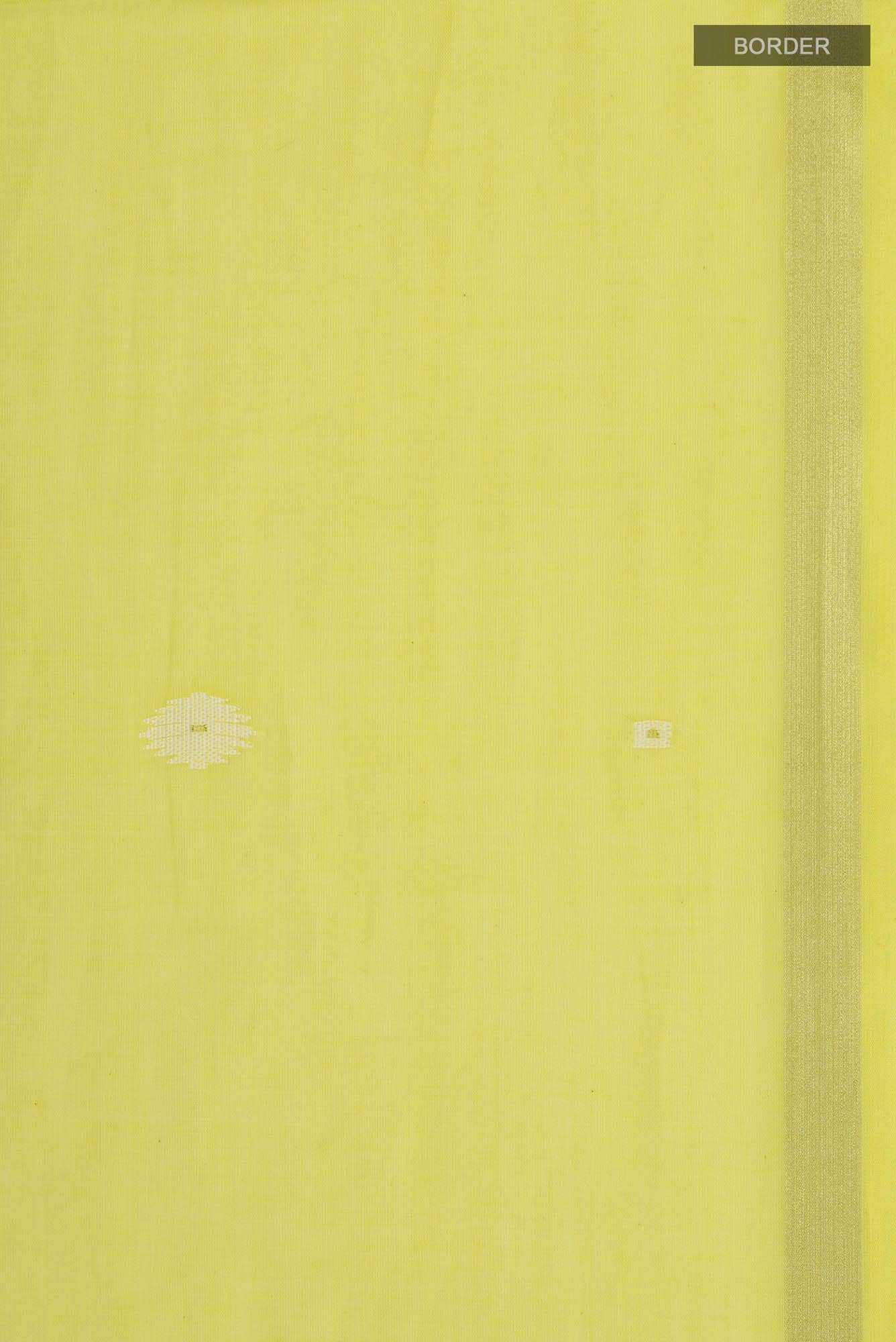 Damini-Yellow Bengal Cotton Saree - Image 5