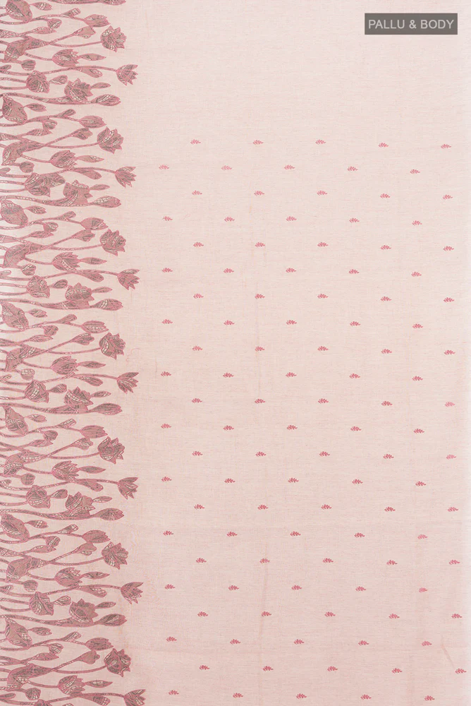 Rose Gold Blended Art Silk Saree - Image 5