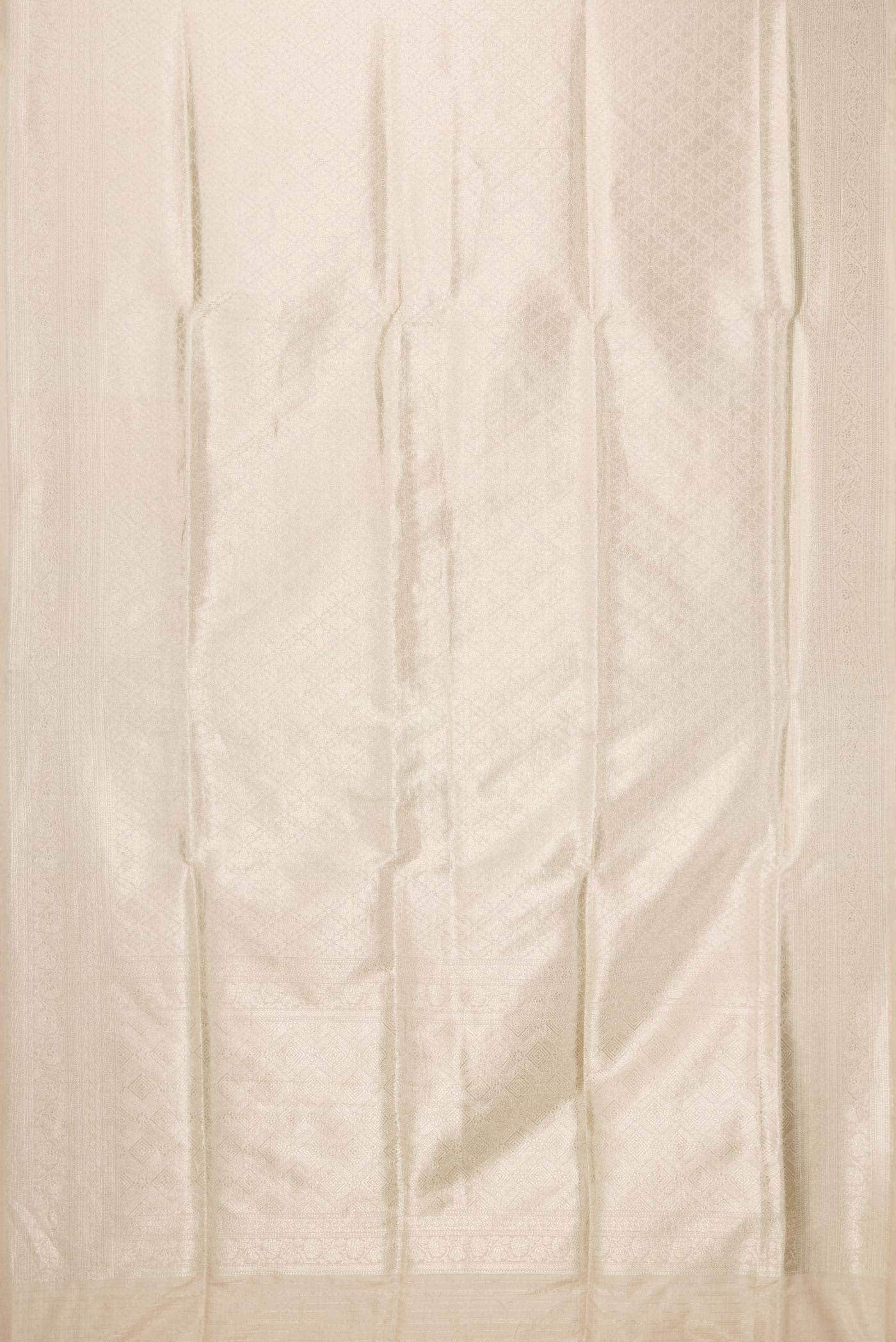 Dark Beige Banarasi Silk Saree - Image 4