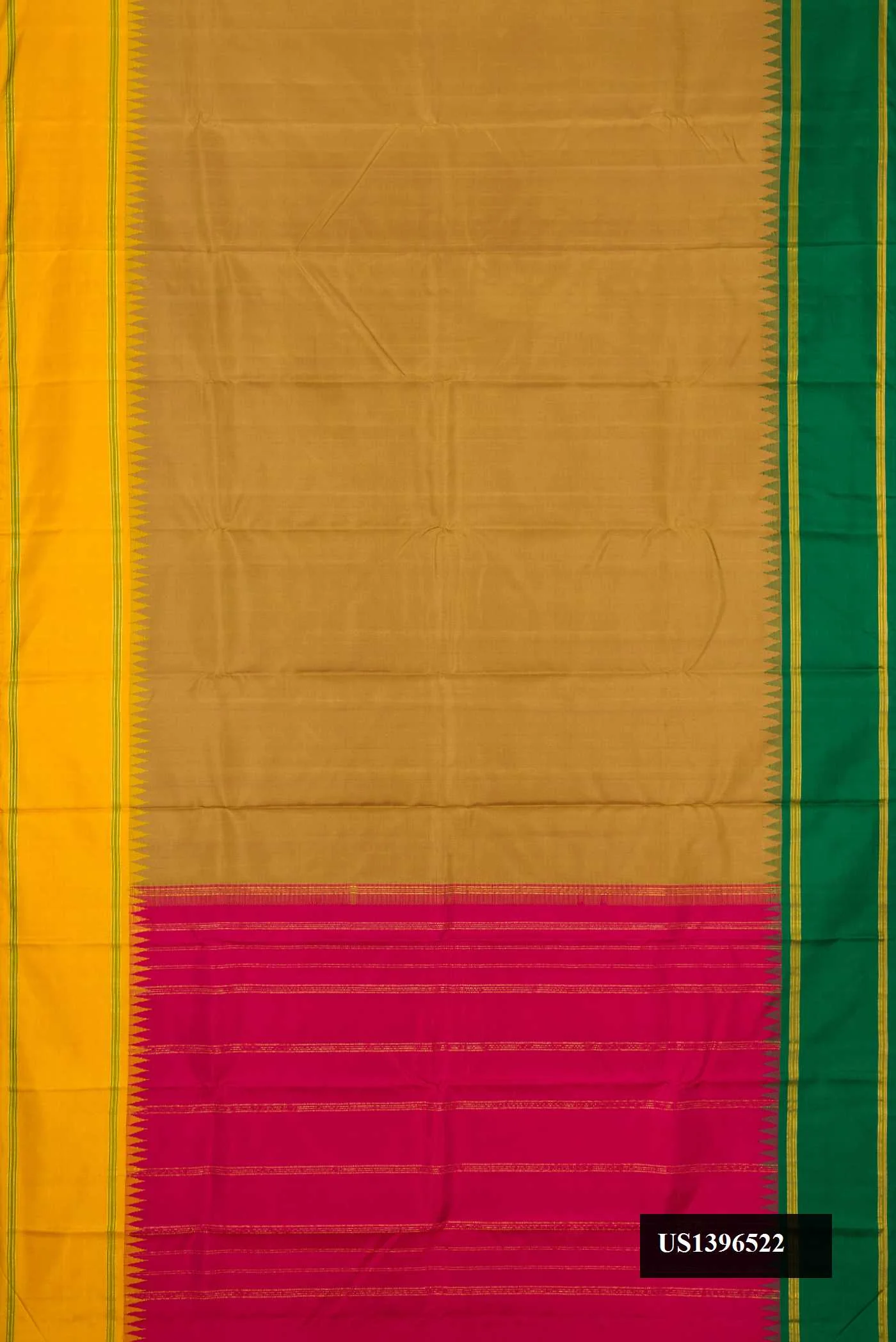 Dark Beige Dual Tone Kanchipuram Silk Saree