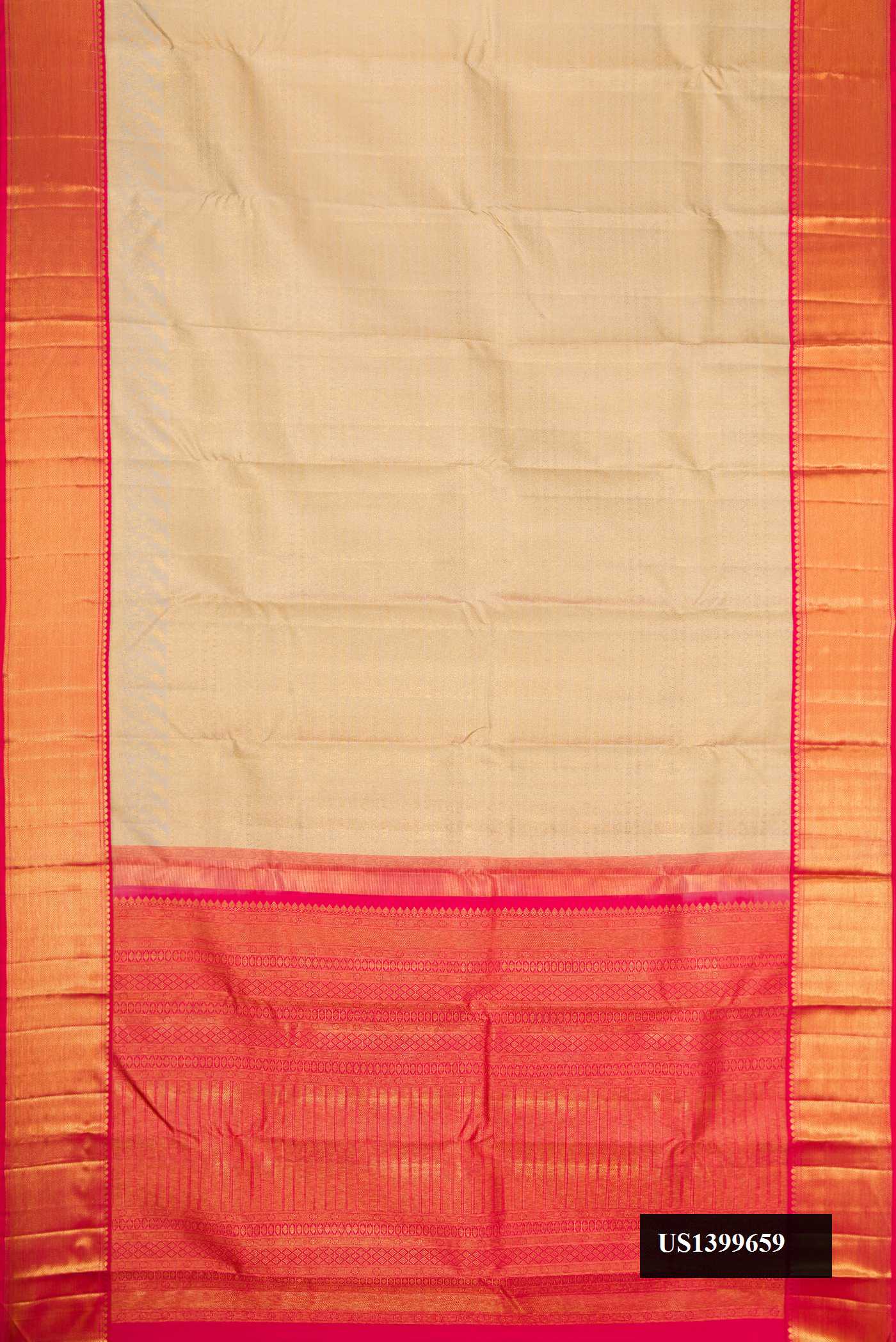 Dark Beige Dual Tone Kanchipuram Silk Saree