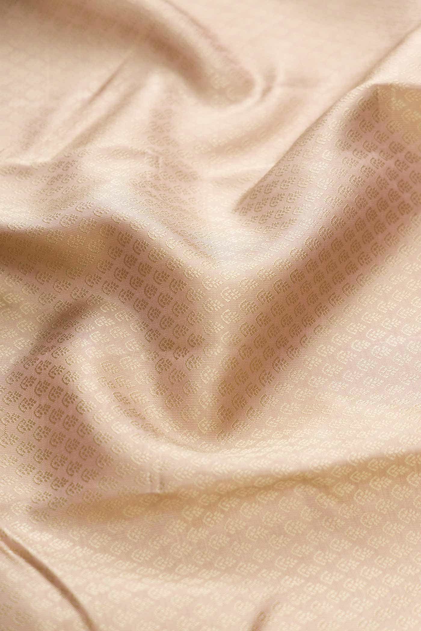 Dark Beige Dual Tone Kanjivaram Silk Saree - Image 3