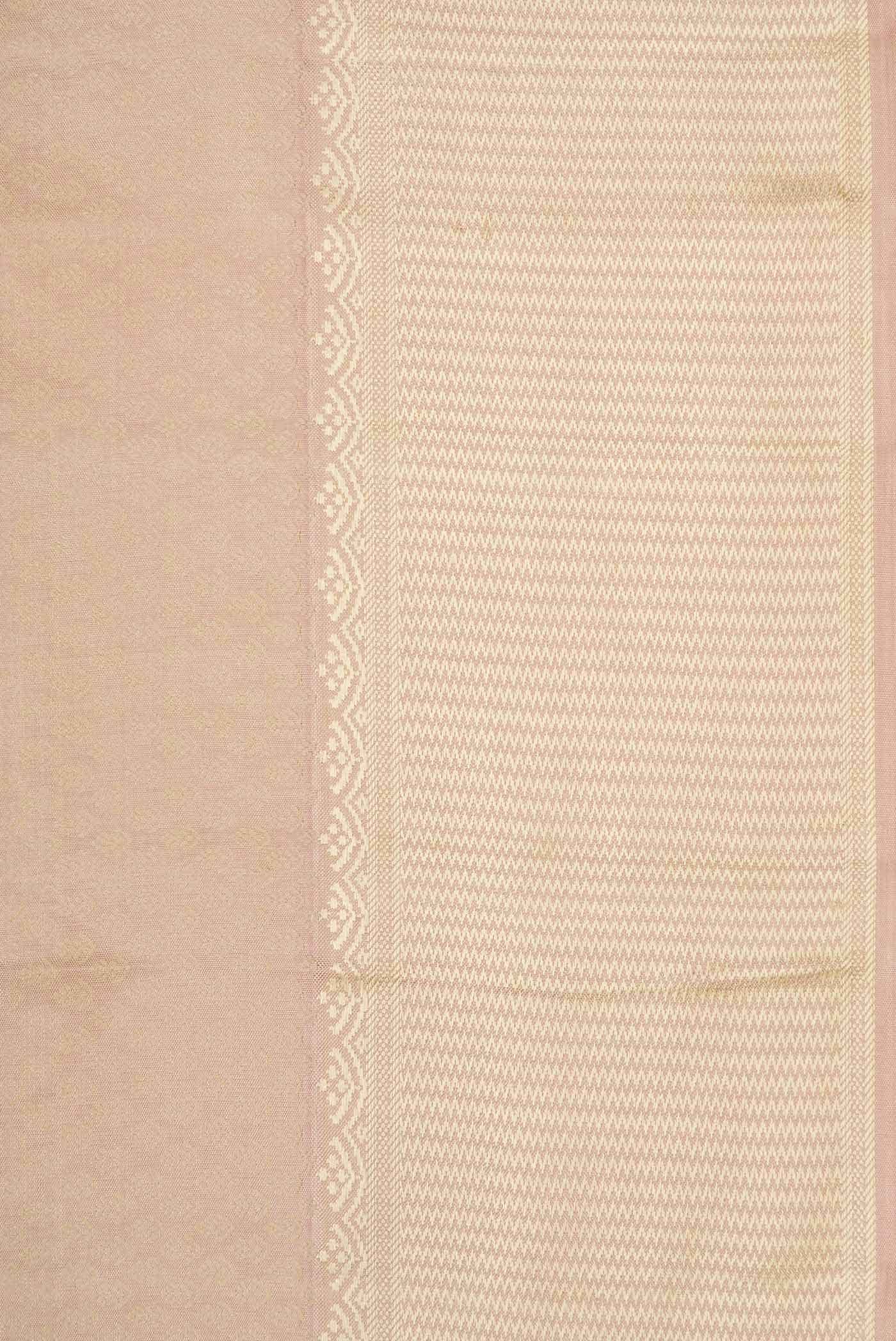 Dark Beige Dual Tone Kanjivaram Silk Saree - Image 5