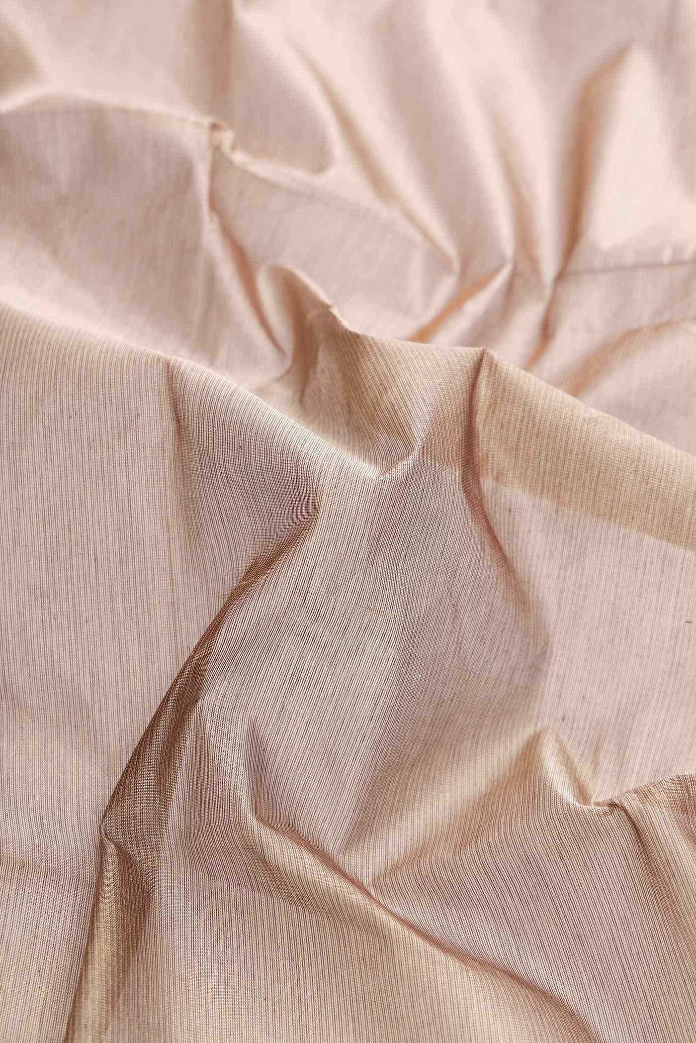 Dark Beige Dual Tone Silk Cotton Saree - Image 2