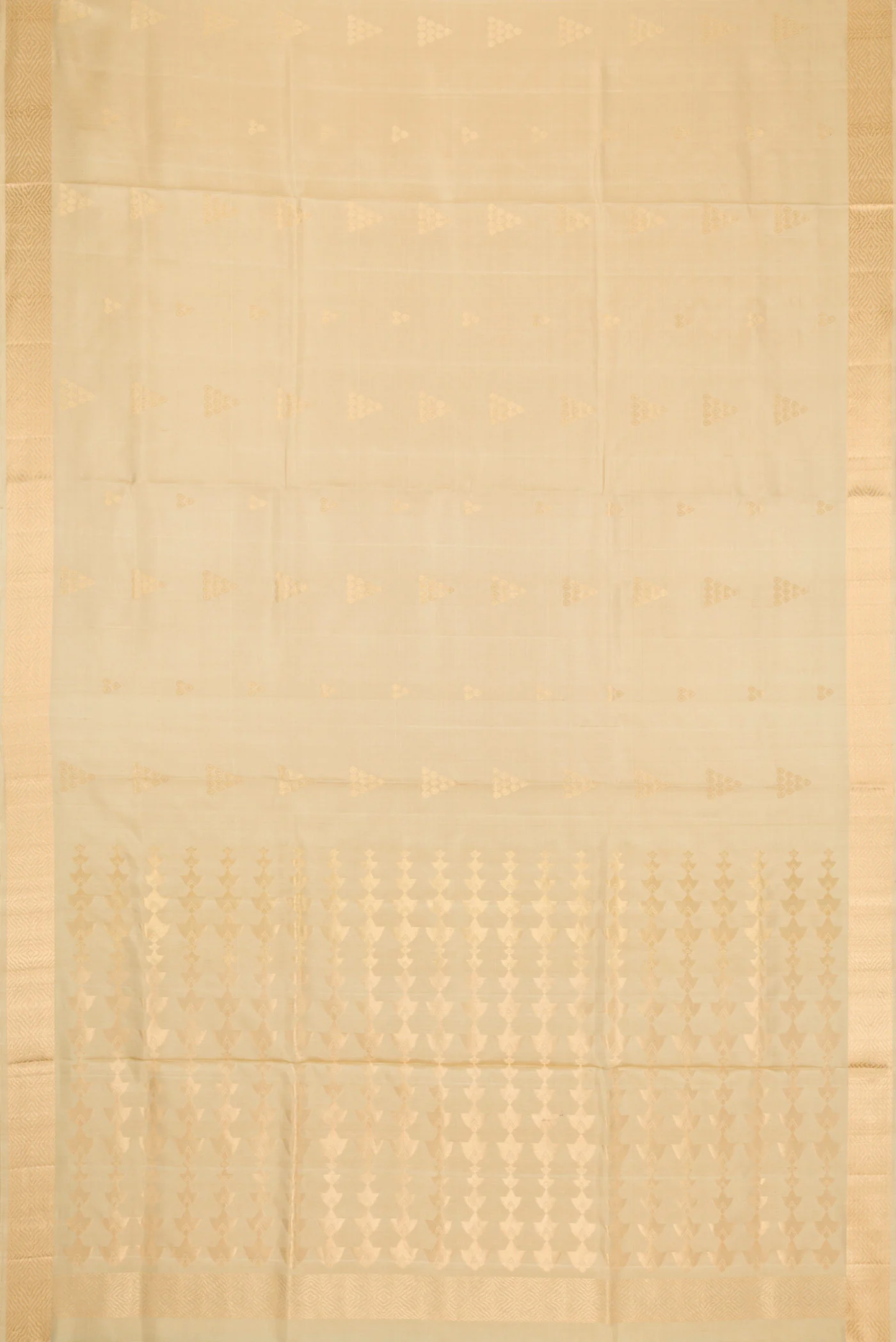Beige Soft Silk Saree - Image 6