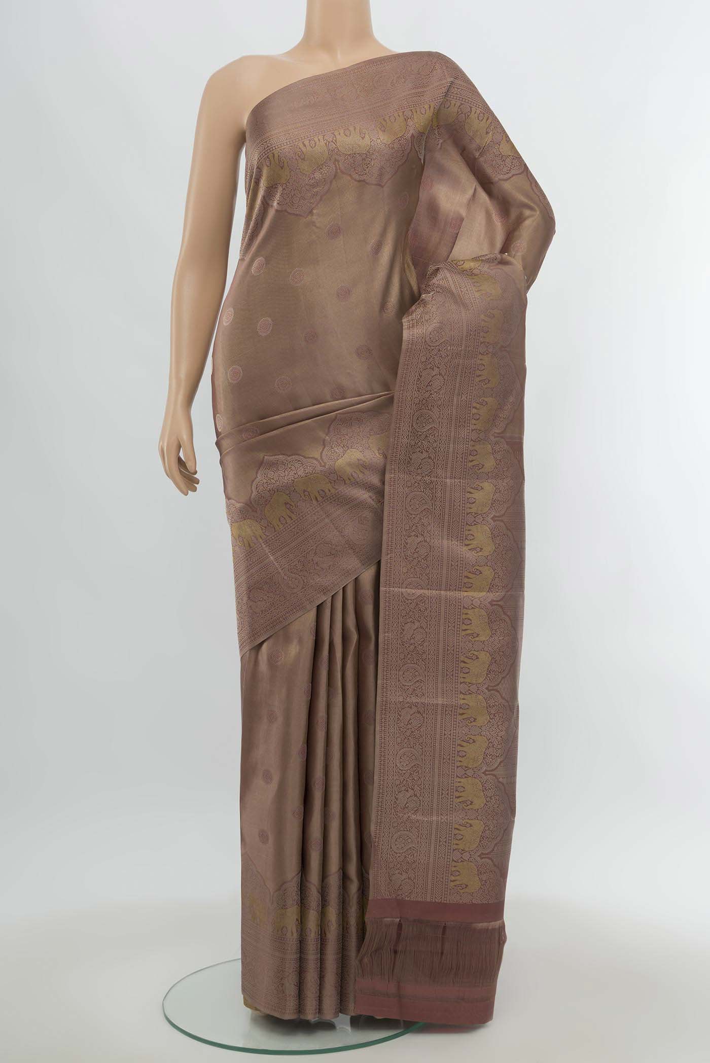 Bronze Kanjivaram Silk Saree