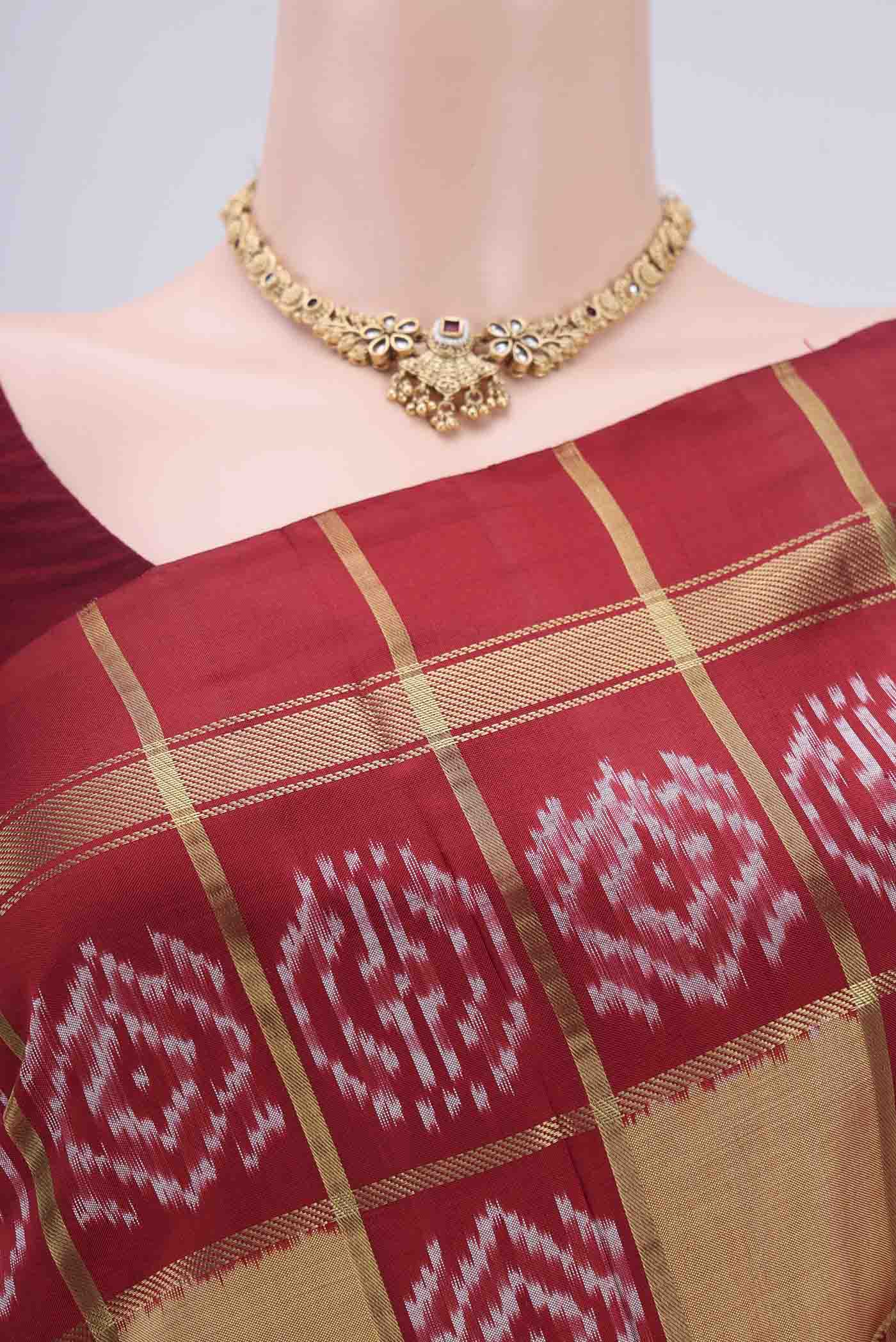 Multi Color Pochampally Silk Saree - Image 2