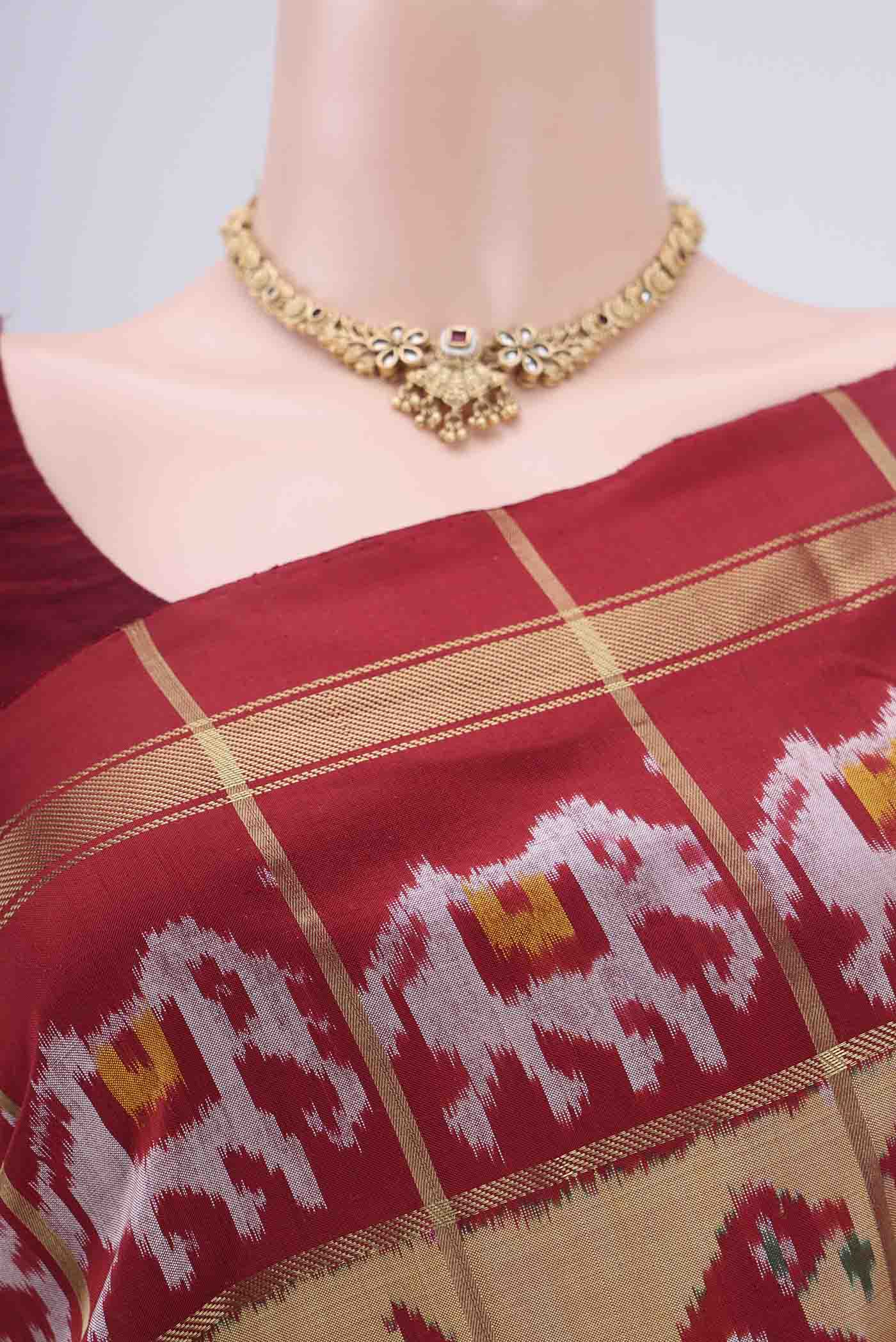 Multi Color Pochampally Silk Saree - Image 2