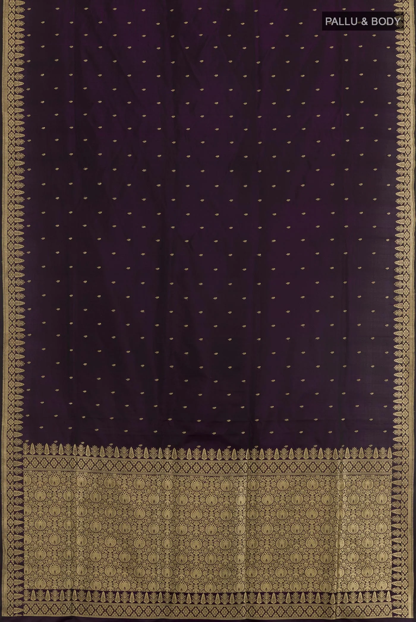 Purple Banarasi Silk Saree - Image 5