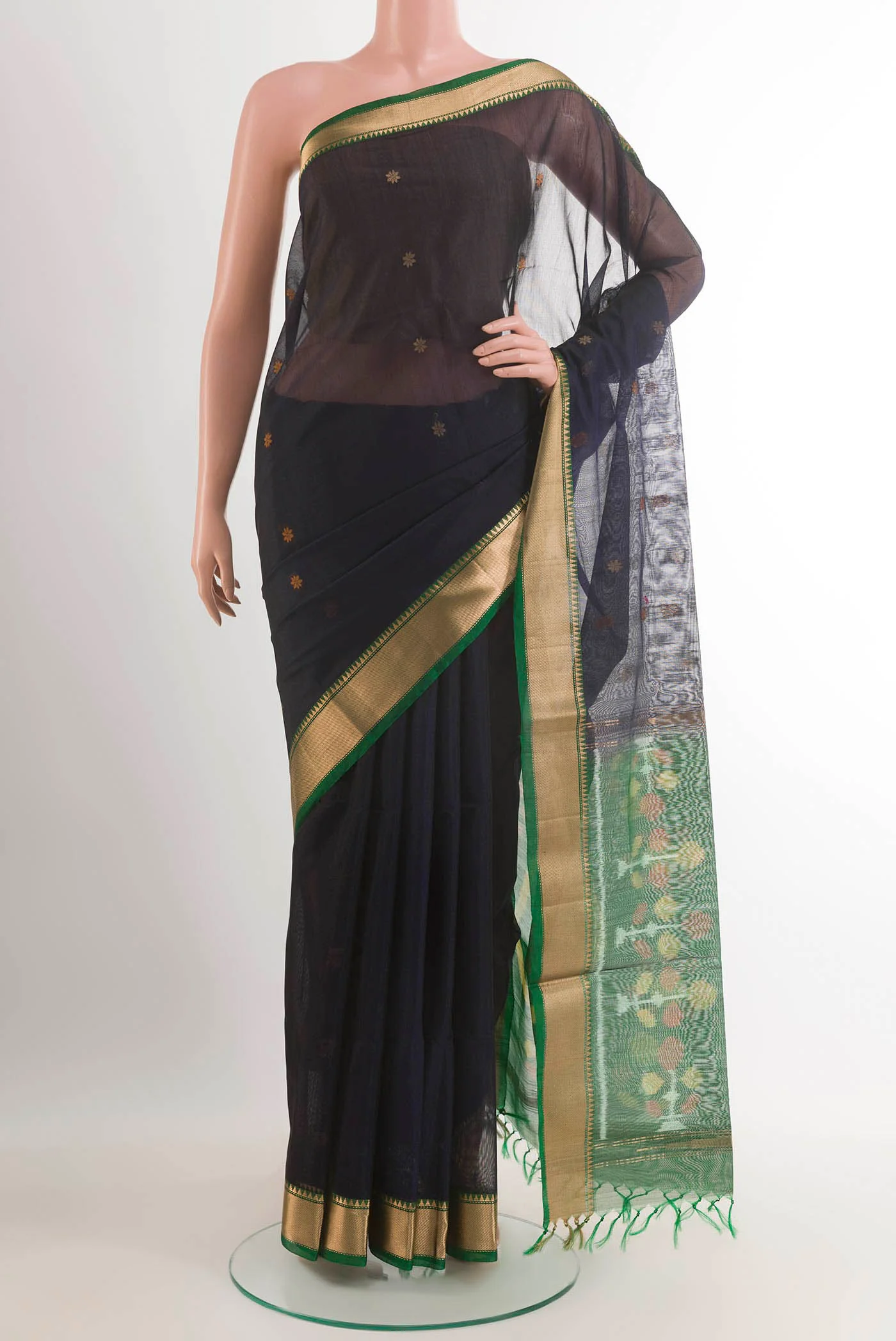 Black Silk Cotton Saree