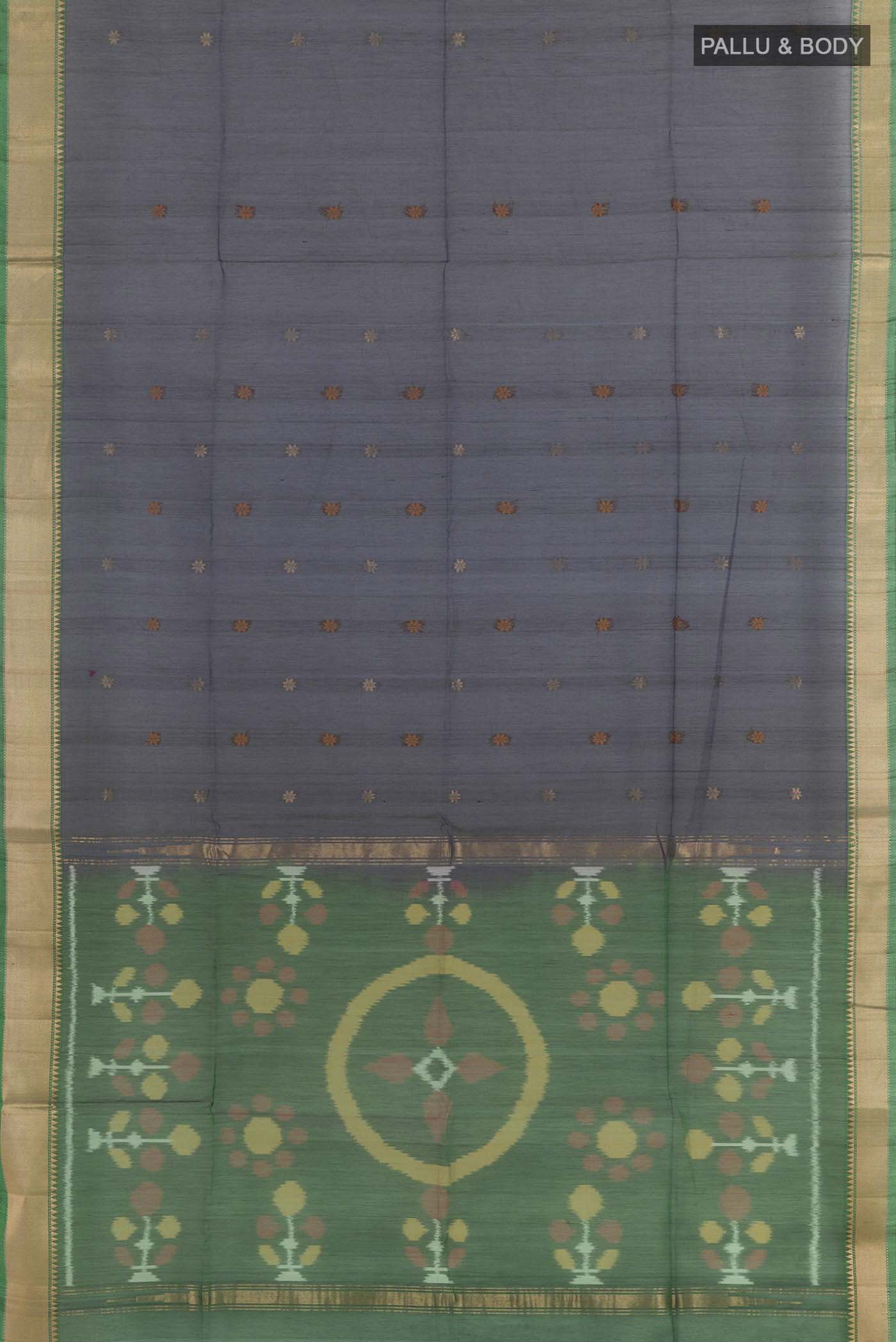 Black Silk Cotton Saree - Image 3