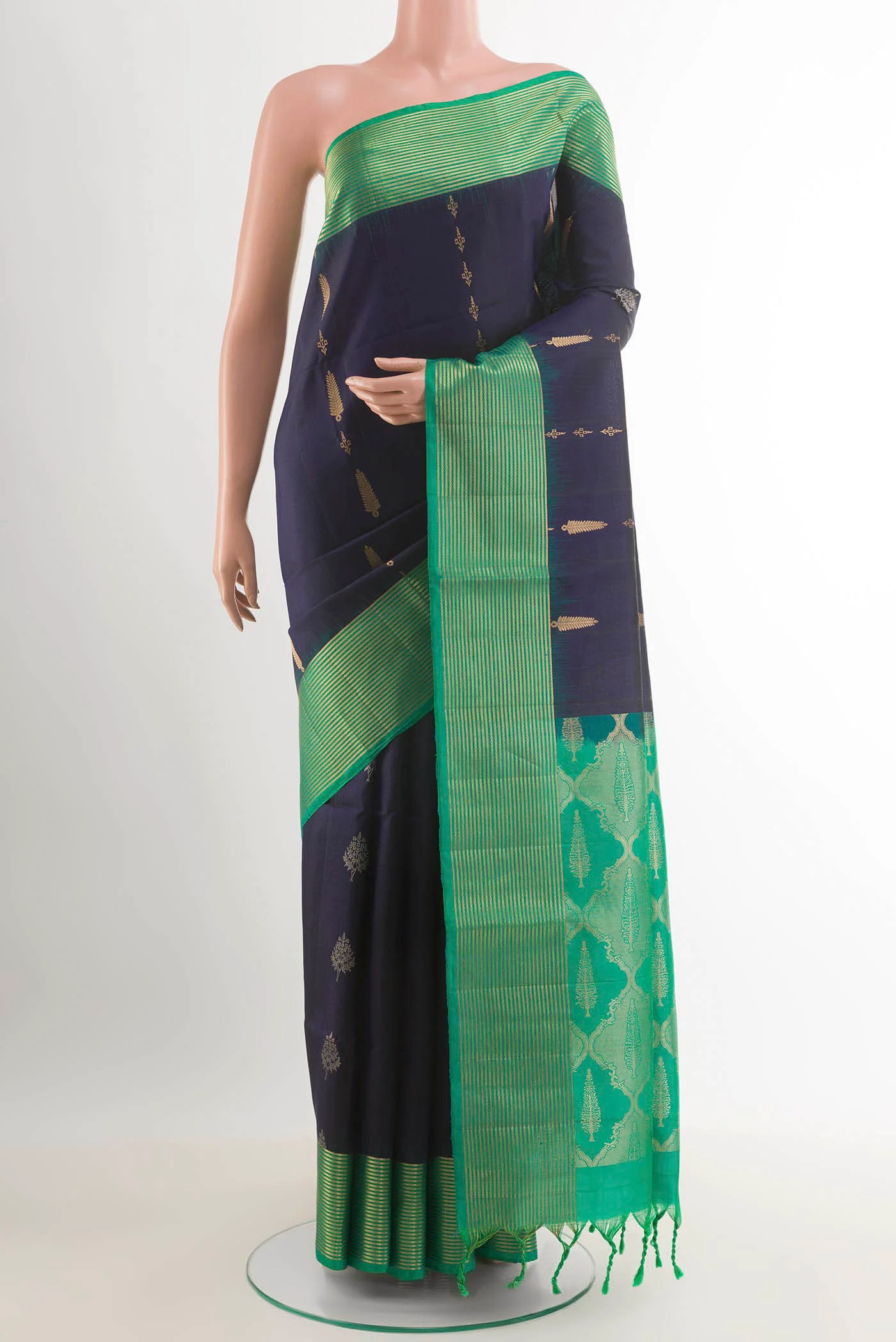Navy Blue Soft Silk Saree