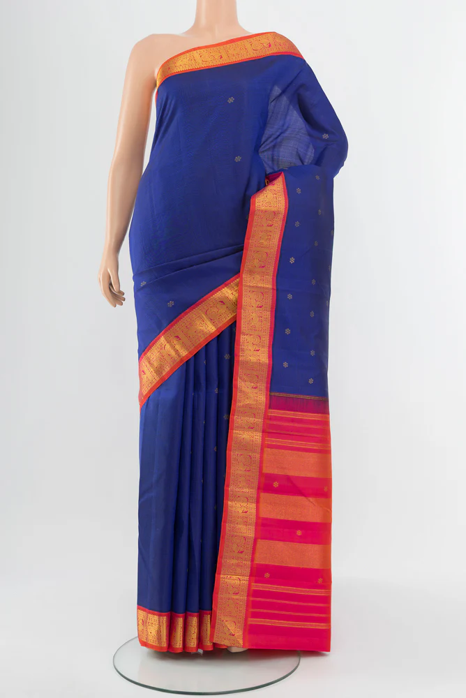 Royal Blue Kanjivaram Silk Saree