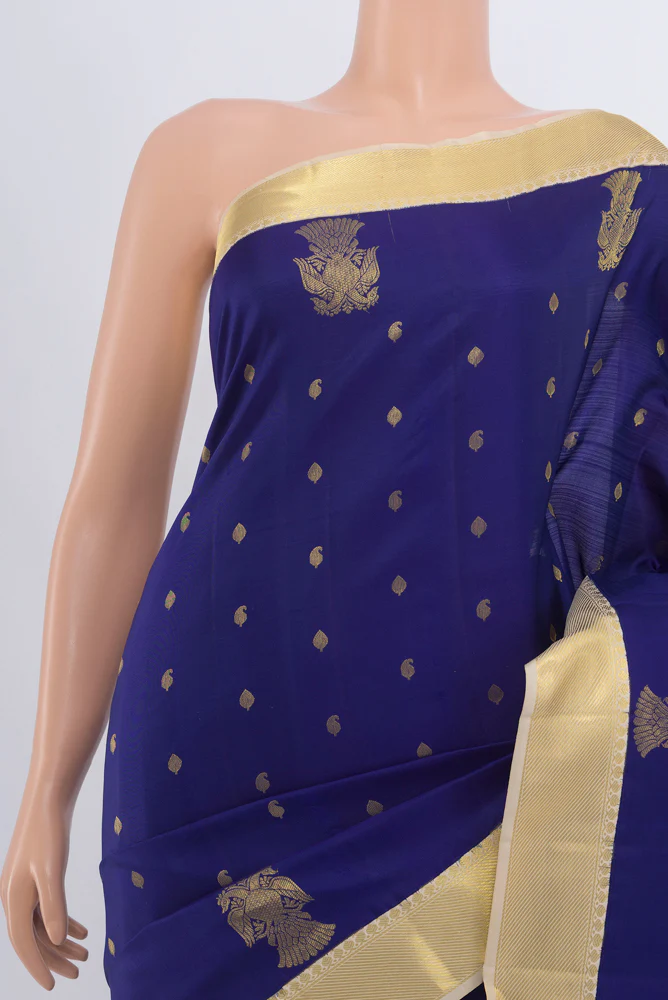 Blue Kanjivaram Silk Saree - Image 2