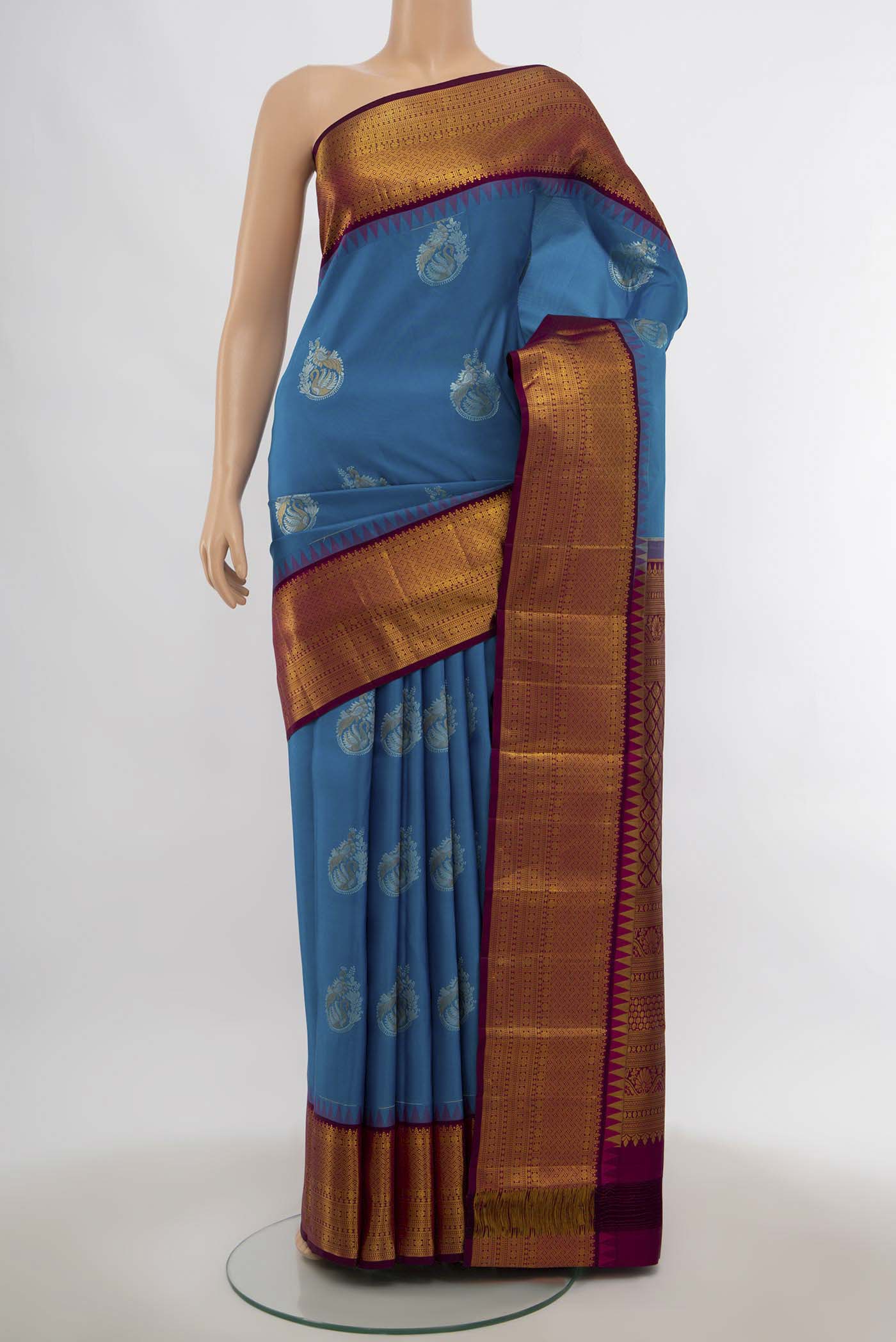 Blue Kanjivaram Silk Saree