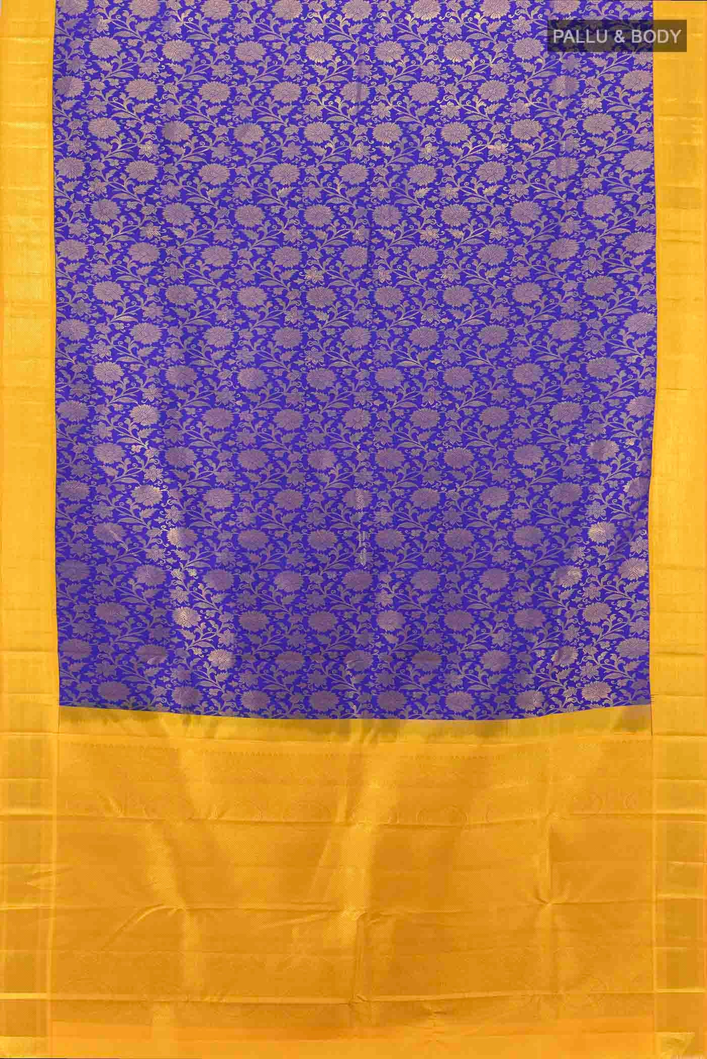Royal Blue Kanjivaram Silk Saree - Image 5
