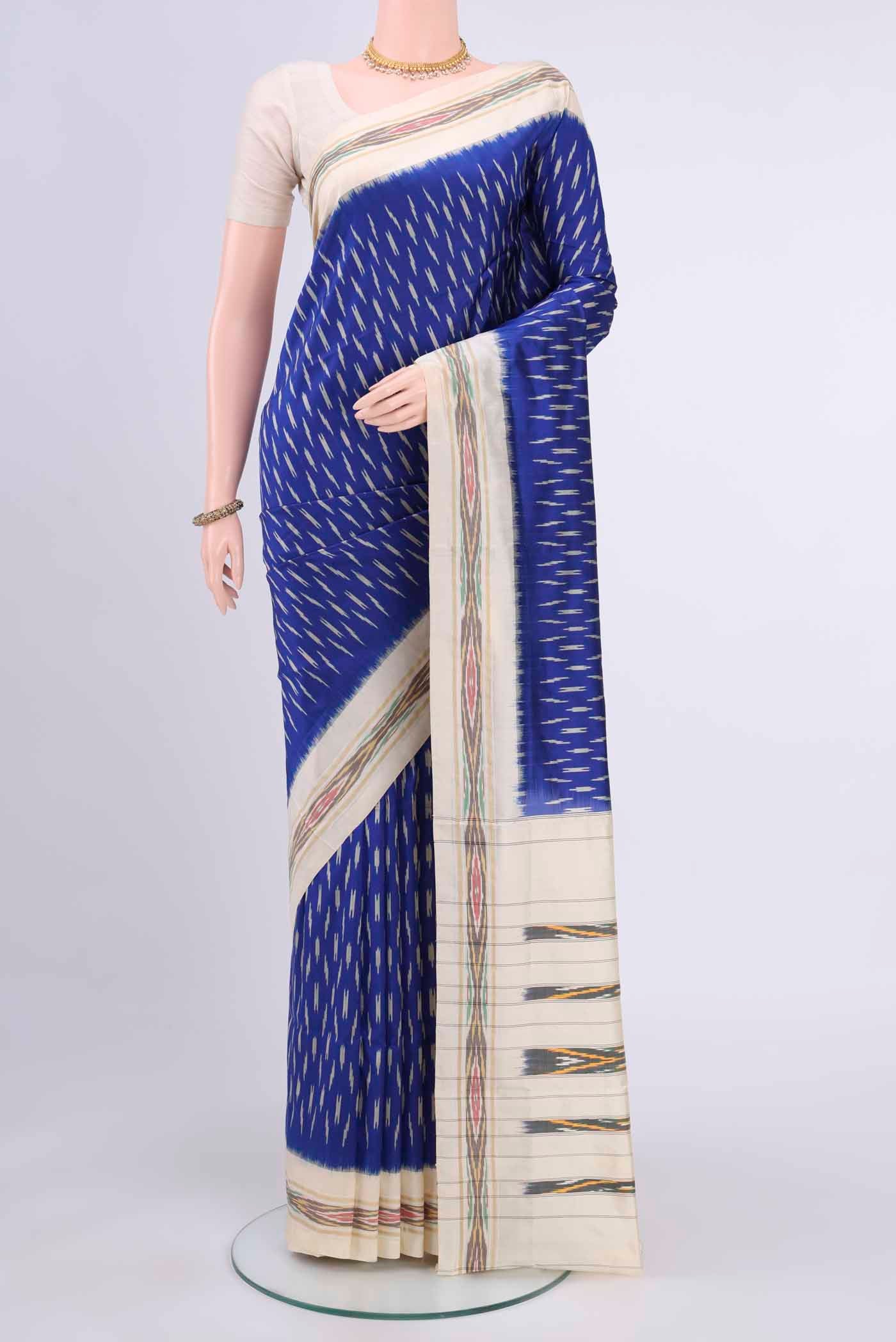Dark Blue Pochampally Saree
