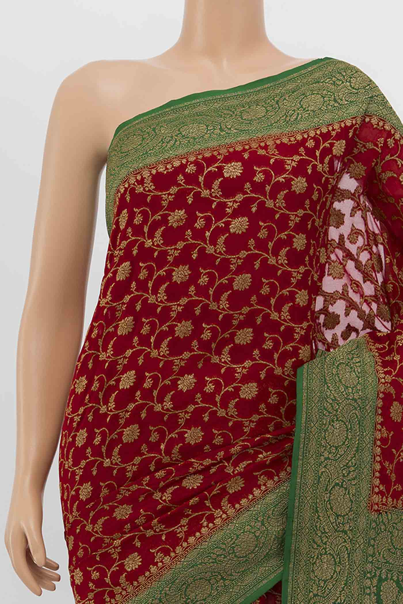 Dark Blue Pochampally Silk Saree - Image 2