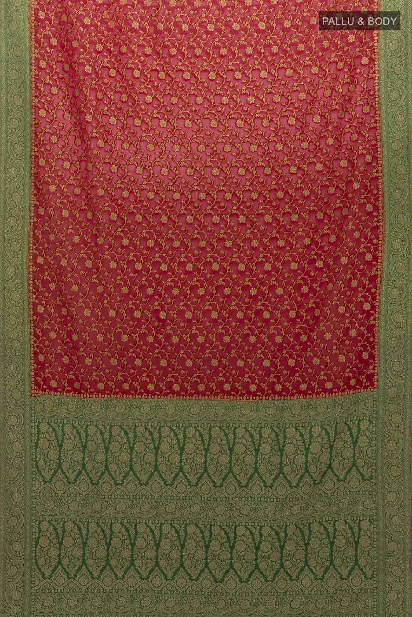 Dark Blue Pochampally Silk Saree - Image 5