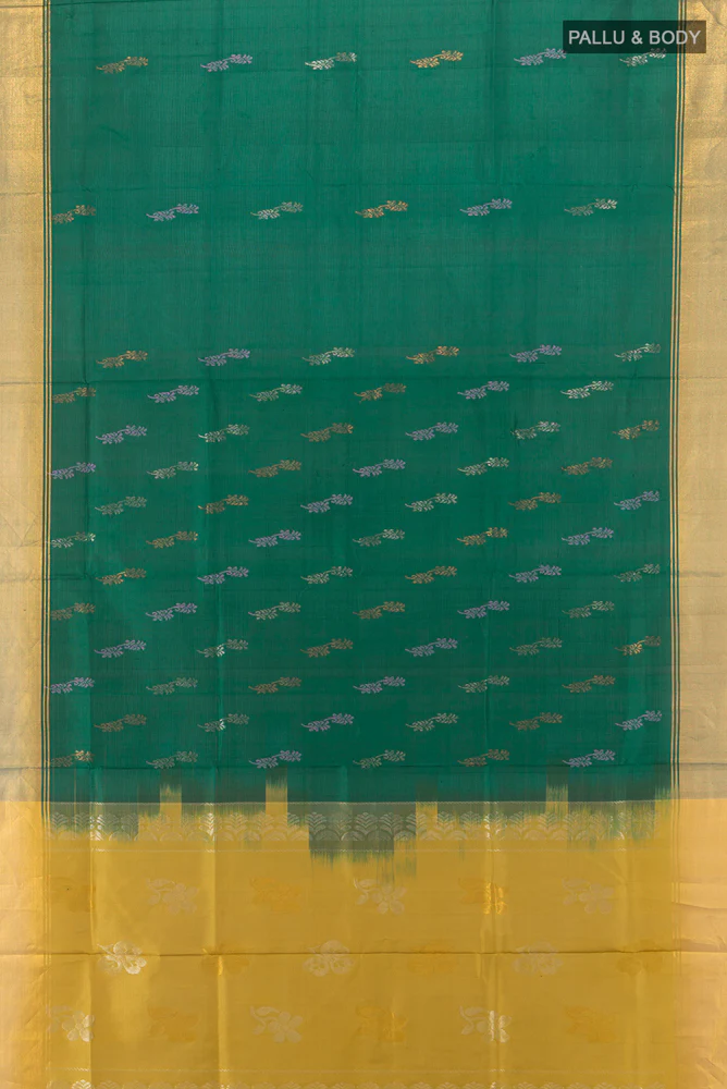 Green Uppada Silk Saree - Image 5
