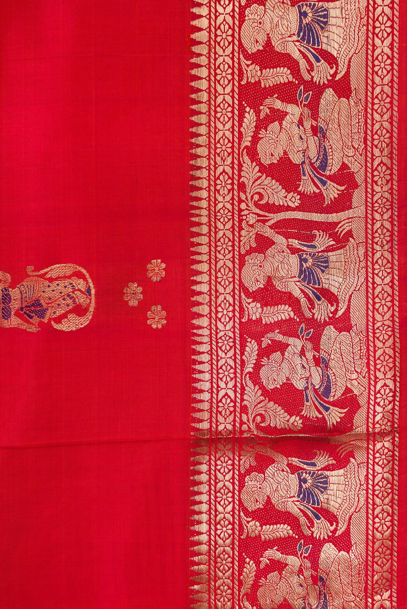 Red Baluchari Silk Saree - Image 3