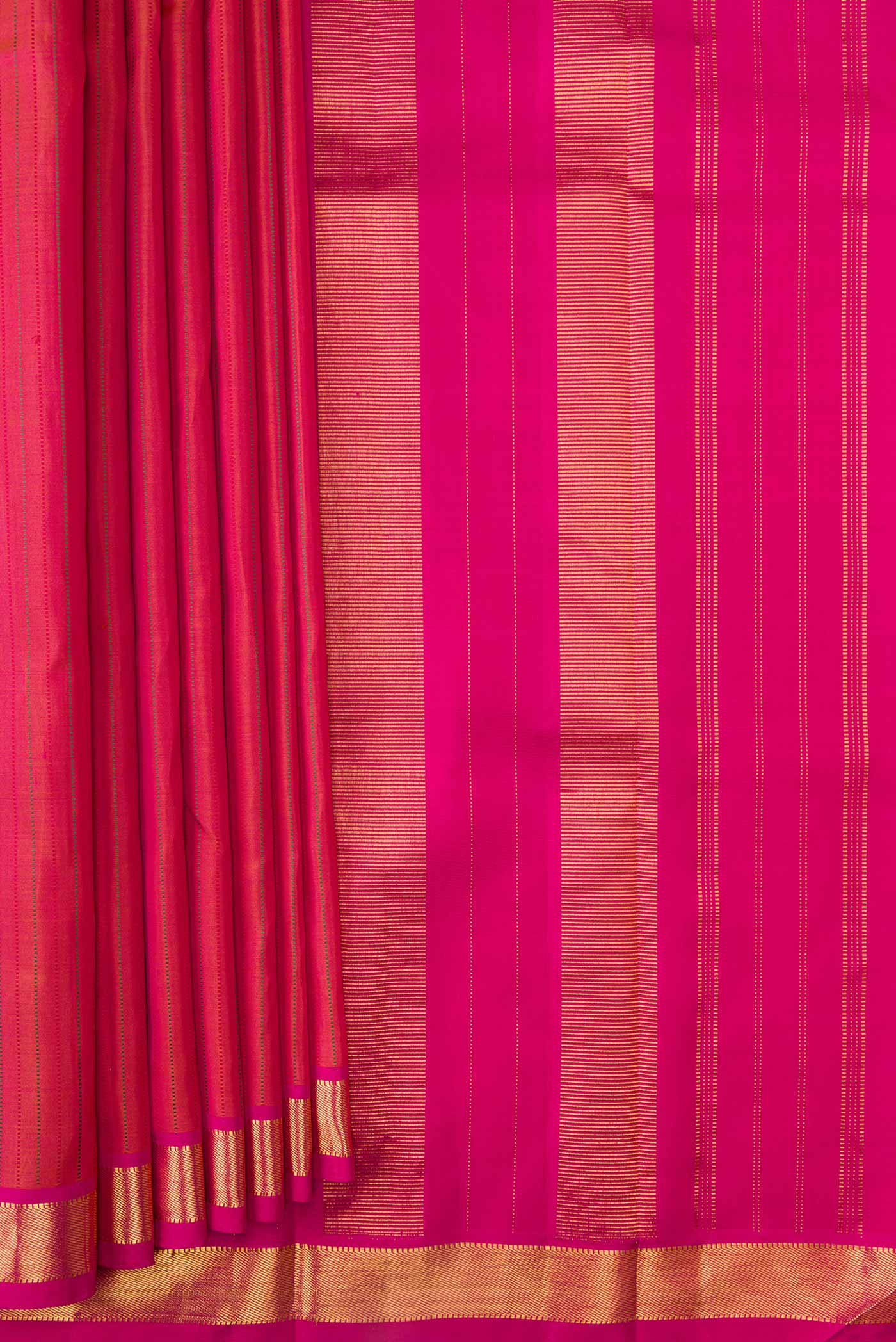 Dark Mauve Dual Tone Kanchipuram Silk Saree - Image 5