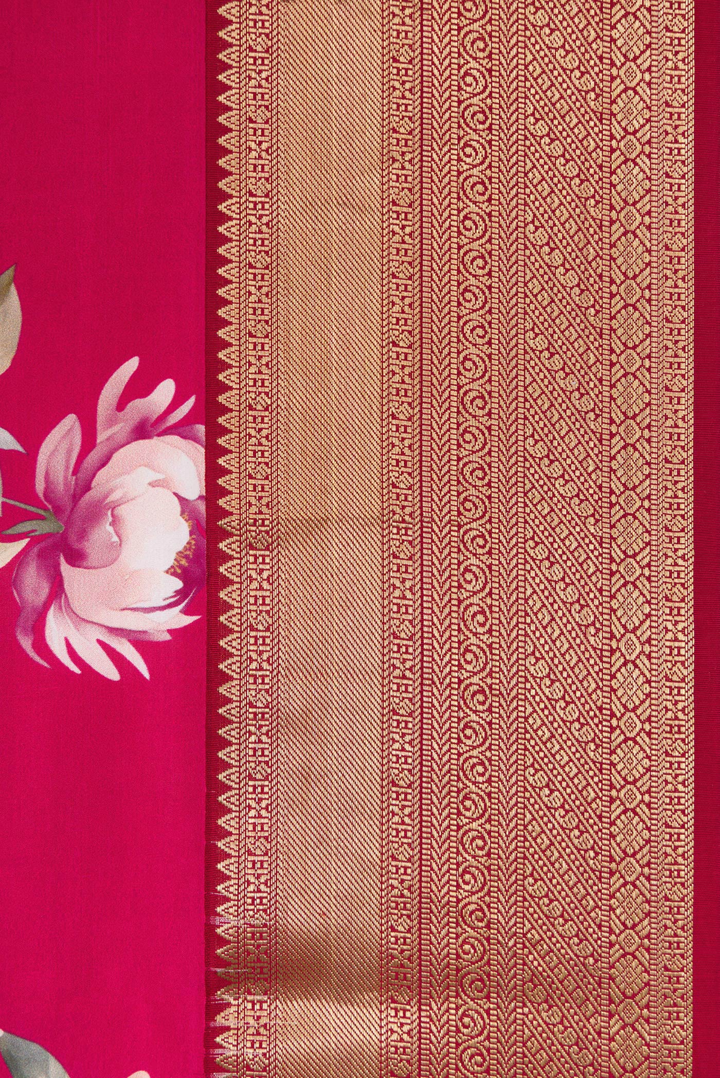 Dark Pink Kanchipuram Silk Saree - Image 3